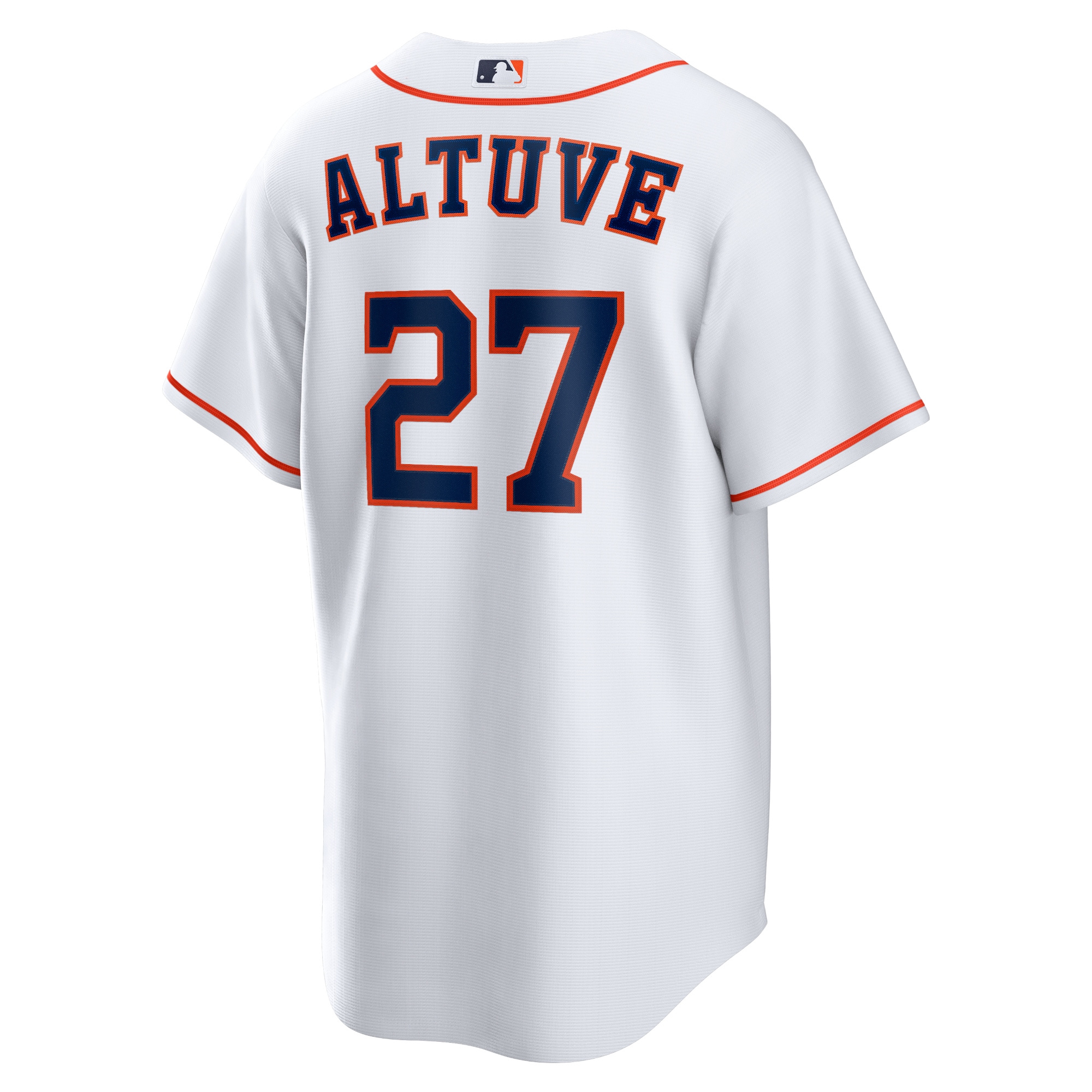 Jose Altuve #27 Houston Astros Home Replica Player Name Jersey - White - angle 5