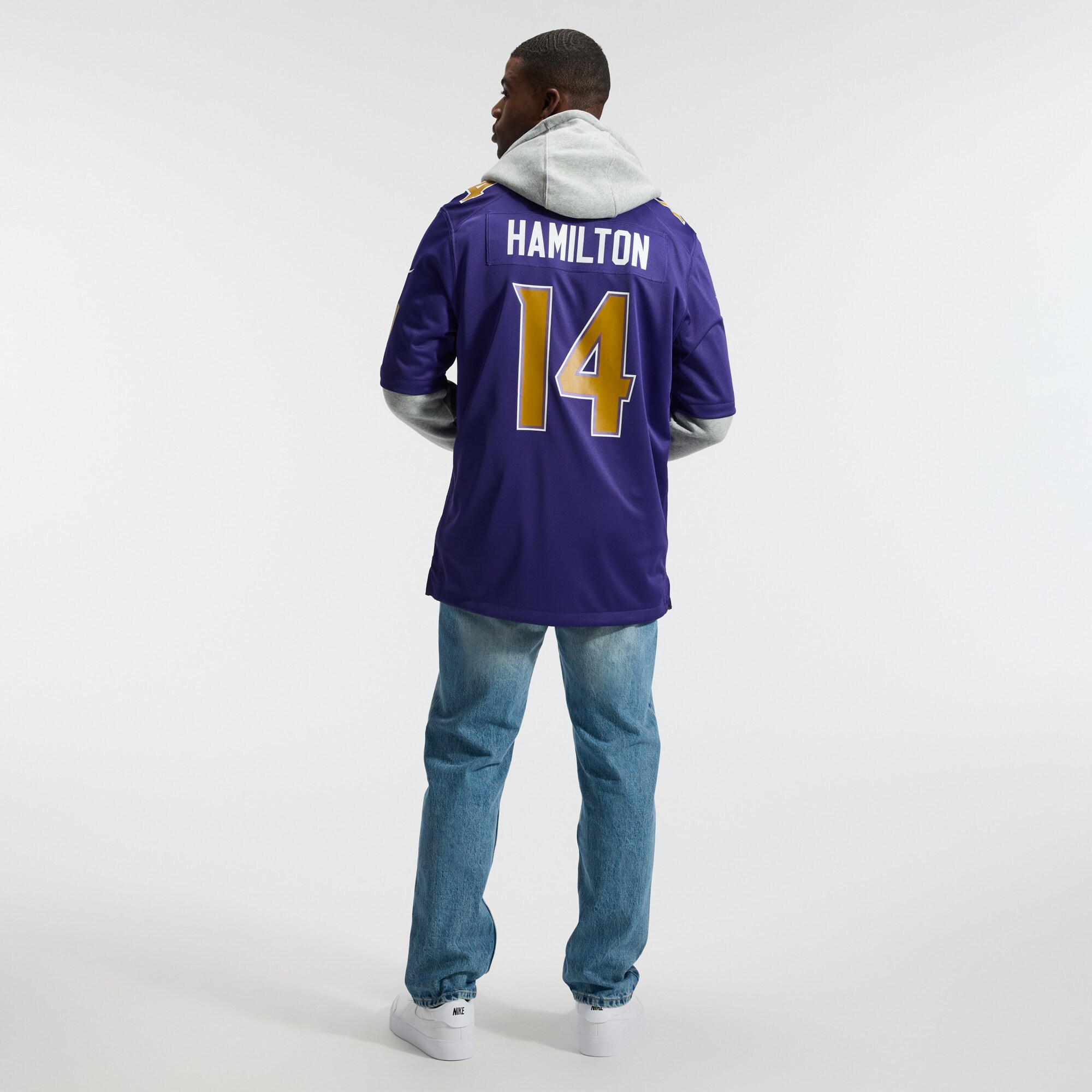 Kyle Hamilton Baltimore Ravens Alternate Game Jersey - Purple - angle 7