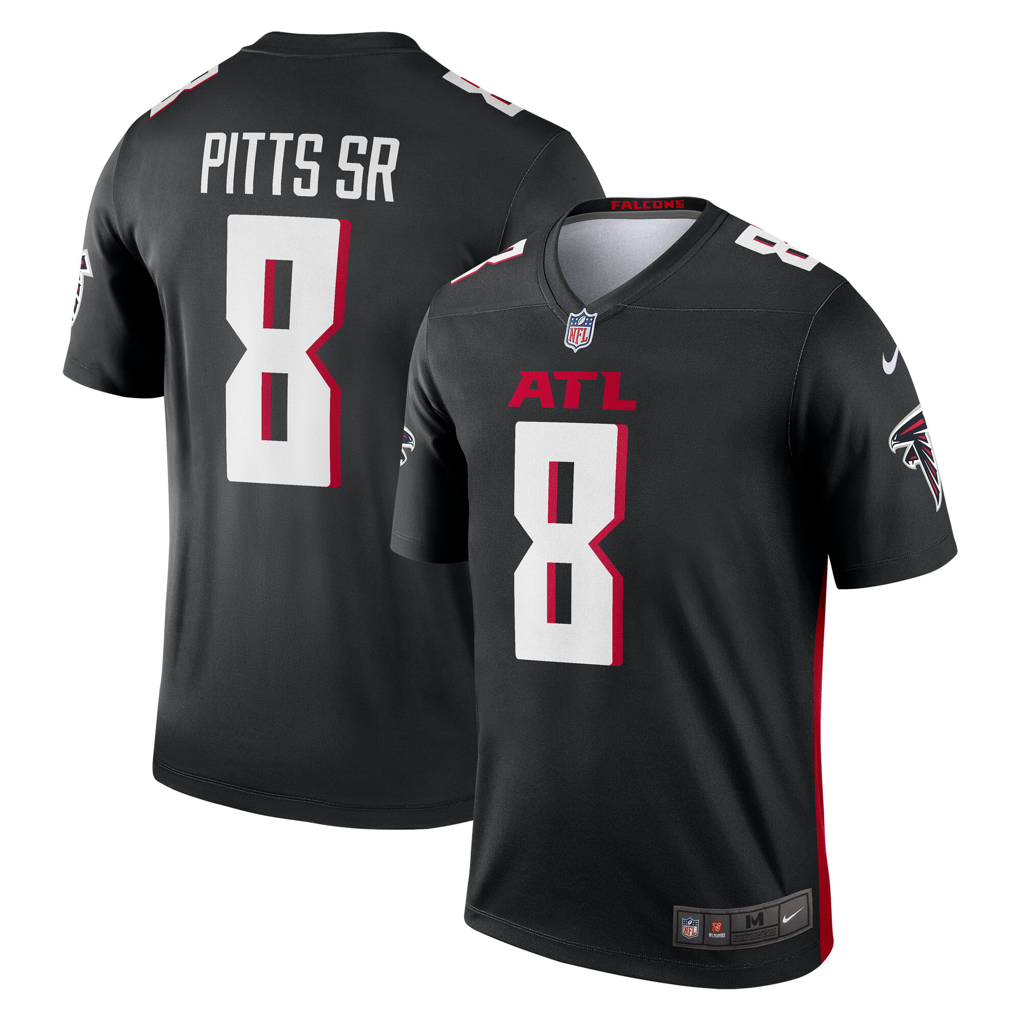 Kyle Pitts Sr. Atlanta Falcons Legend Player Performance Jersey Top - Black - angle 2