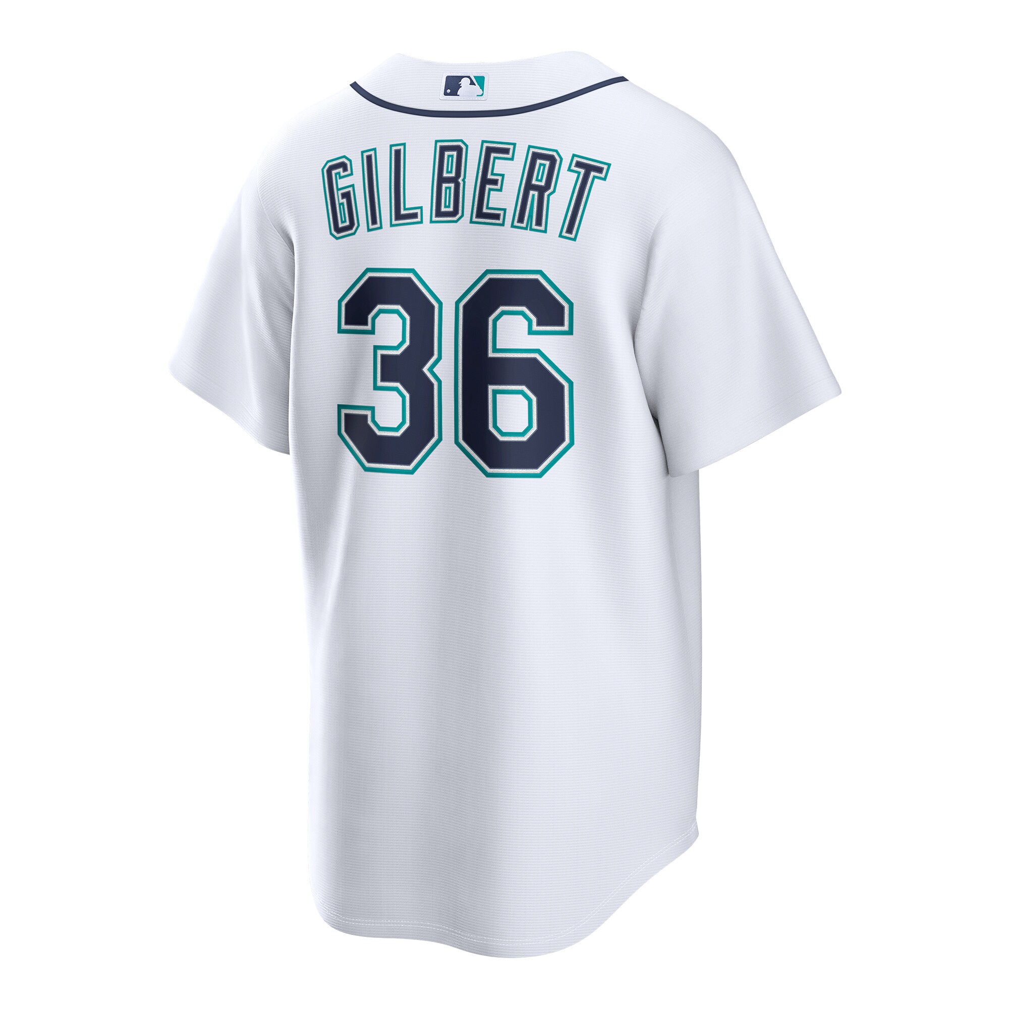 Logan Gilbert Seattle Mariners Home Replica Jersey - White - angle 5