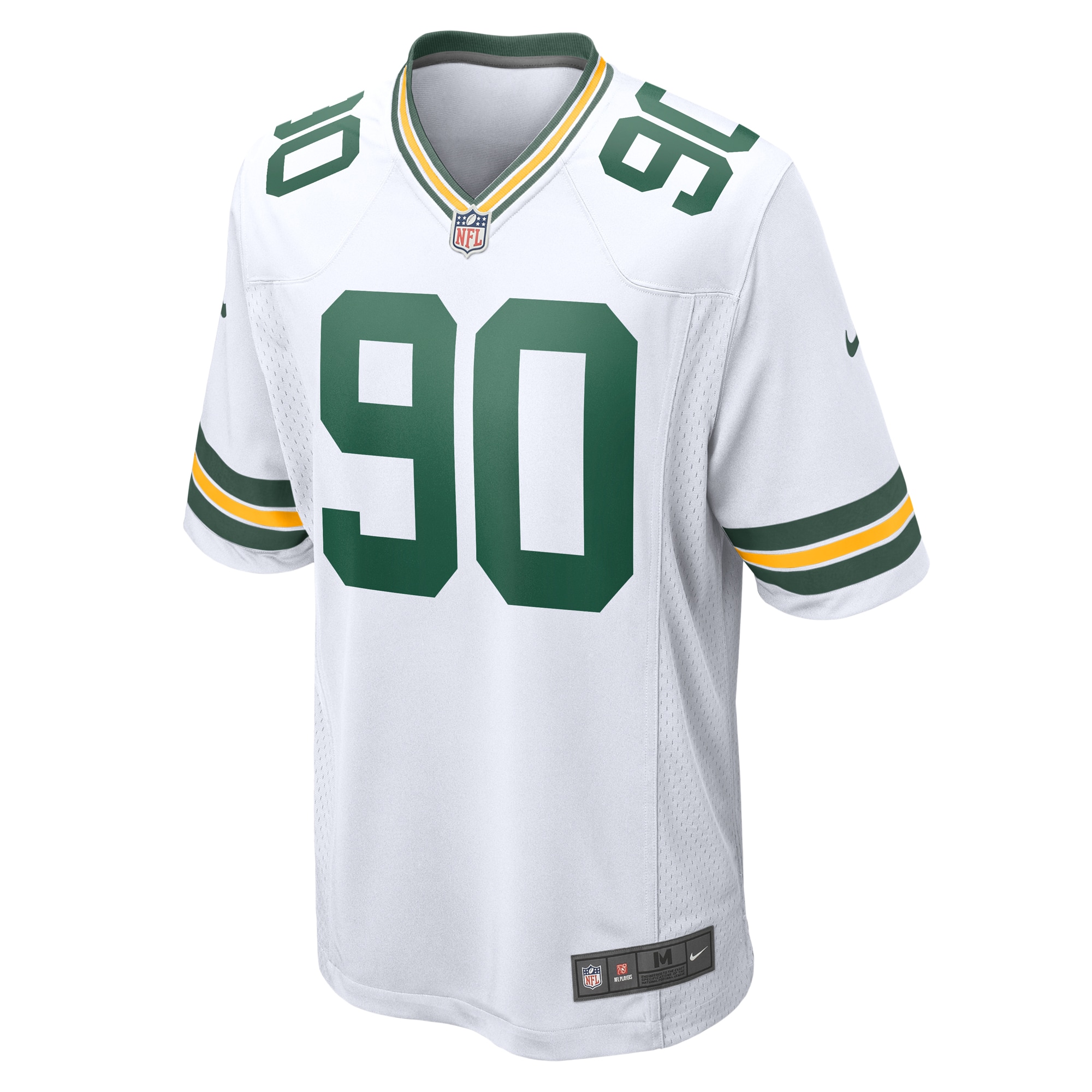 Lukas Van Ness Green Bay Packers Game Jersey - White - angle 4