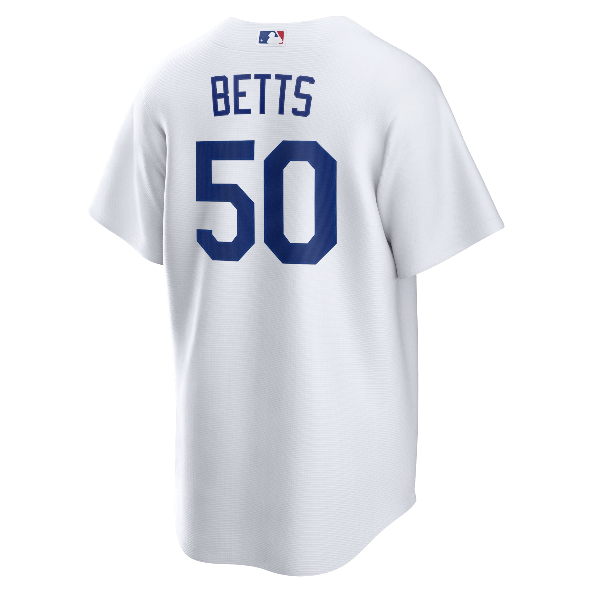 Mookie Betts #50 Los Angeles Dodgers Home Replica Player Name Jersey - White - angle 5