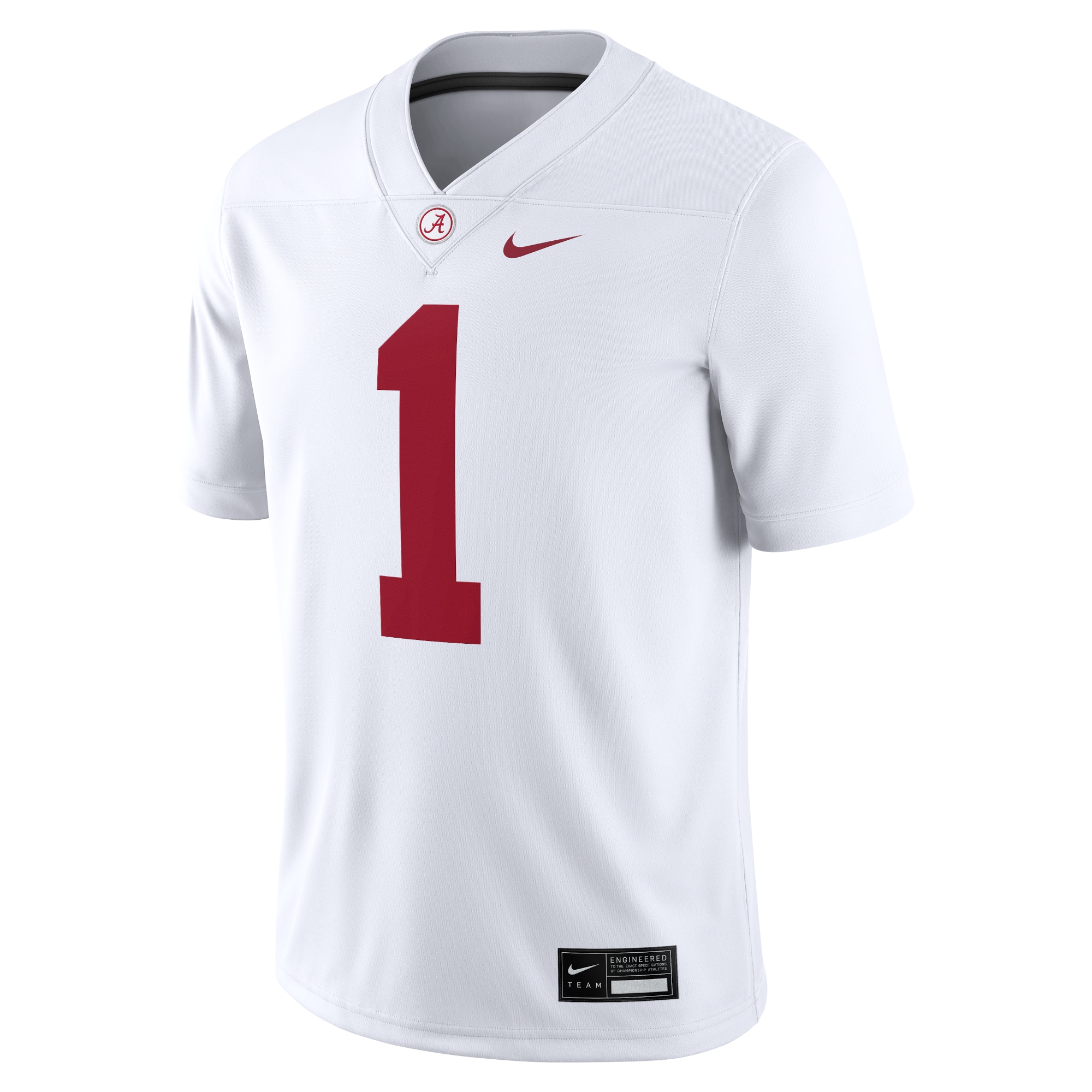 Alabama Crimson Tide Game Jersey - White - angle 4