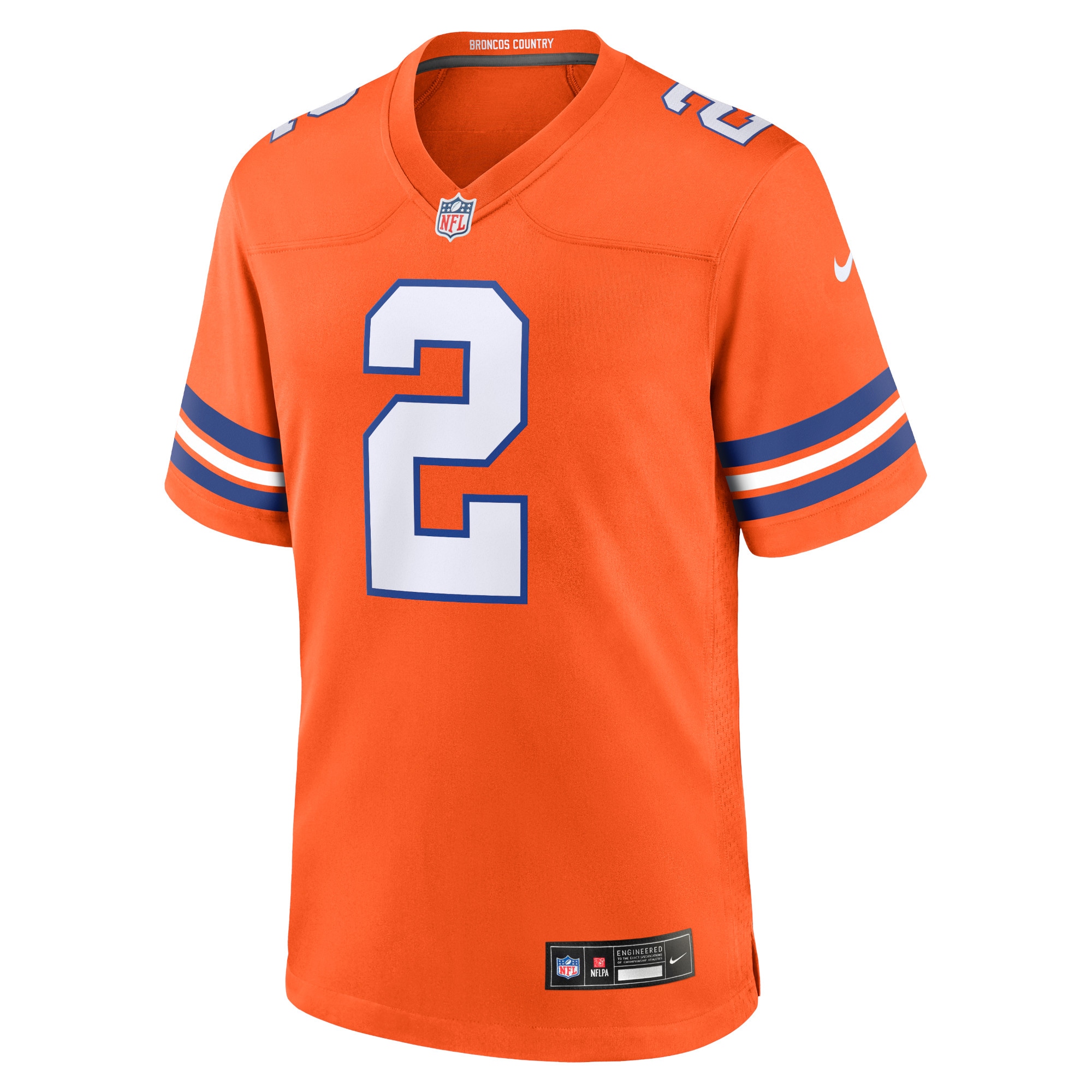 Patrick Surtain II Denver Broncos Mile High Collection 1977 Throwback Player Game Jersey - Orange - angle 4