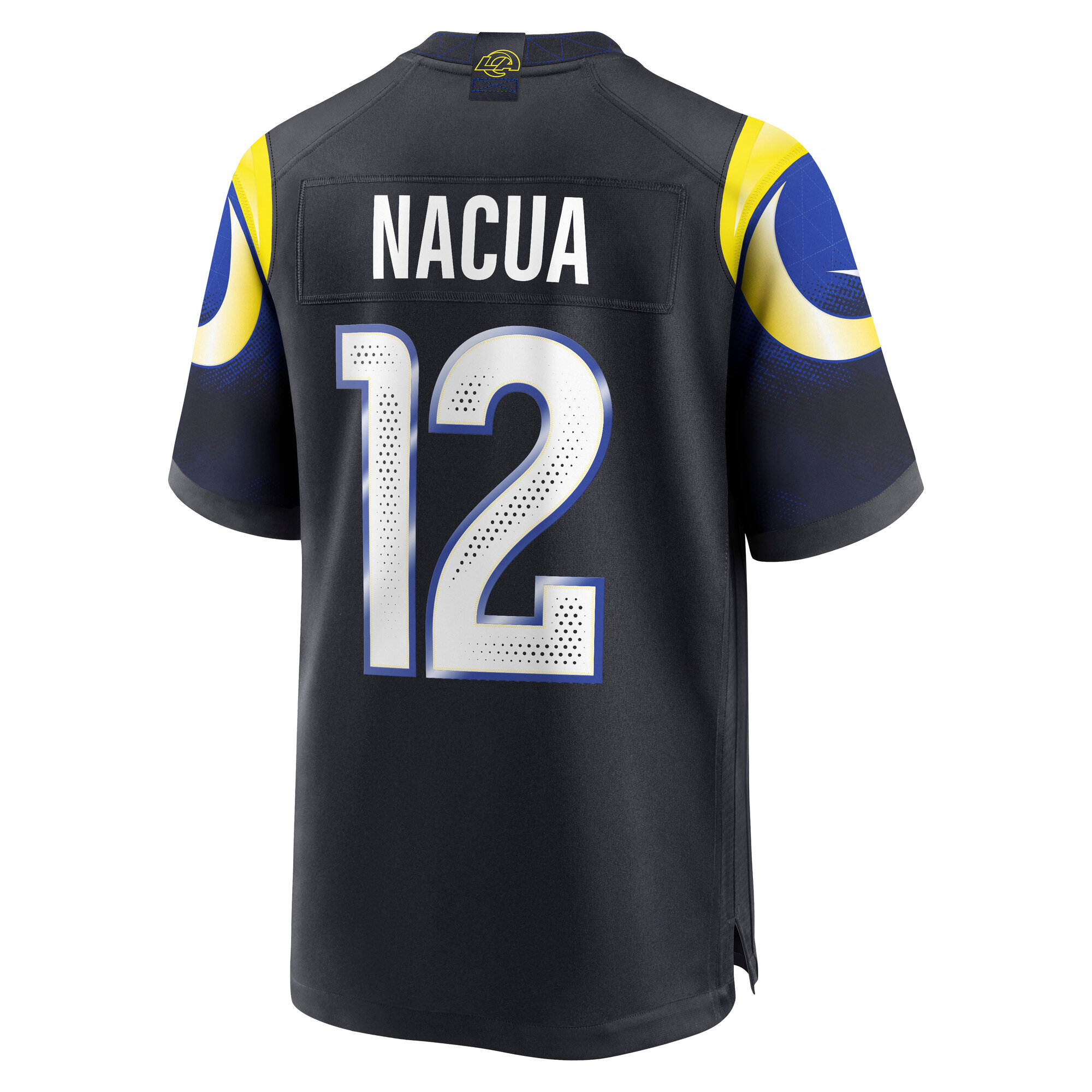 Puka Nacua Los Angeles Rams 2025 Rivalries Collection Game Jersey - Midnight Blue - angle 5