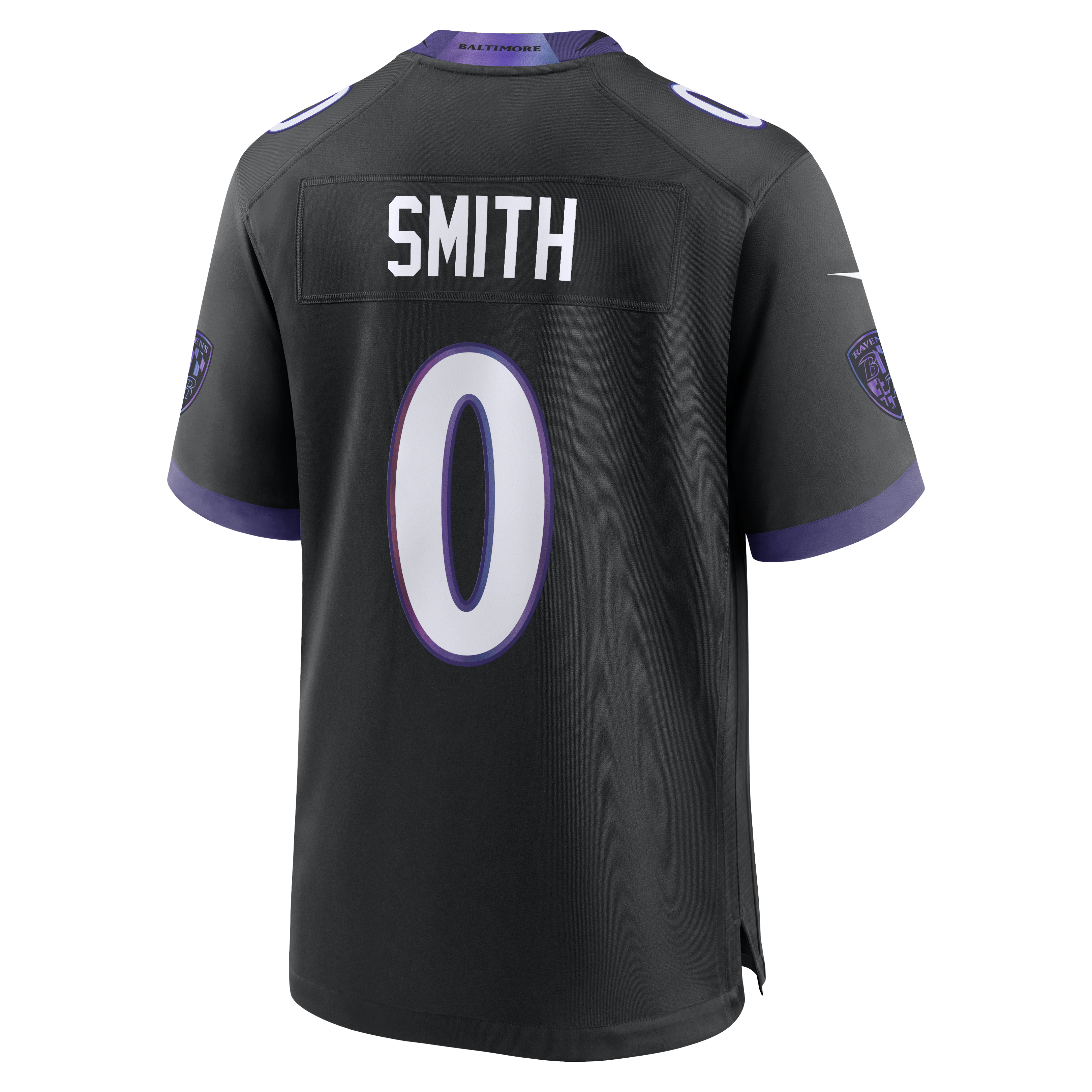 Roquan Smith Baltimore Ravens Alternate Game Jersey - Black - angle 10