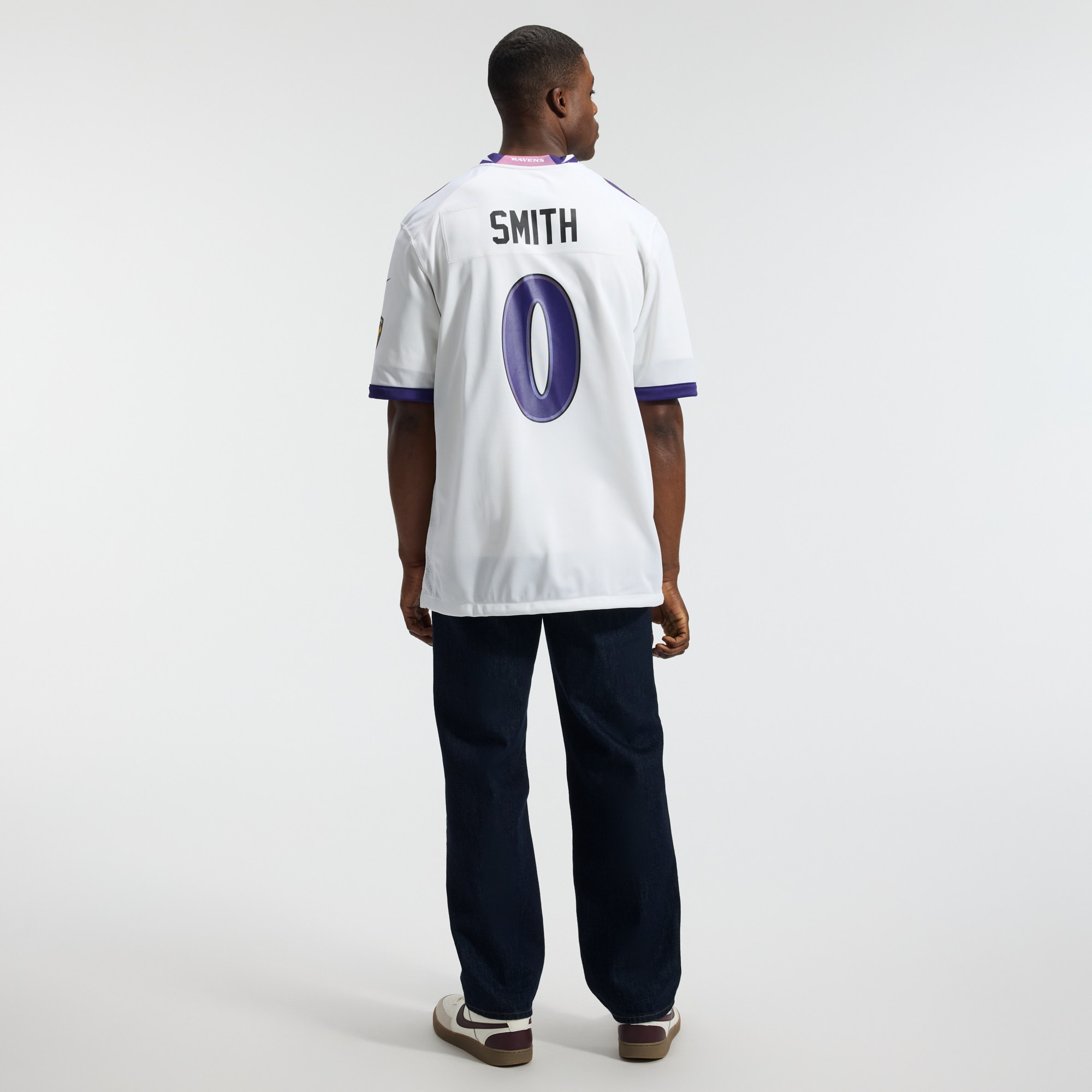 Roquan Smith Baltimore Ravens Game Jersey - White - angle 7