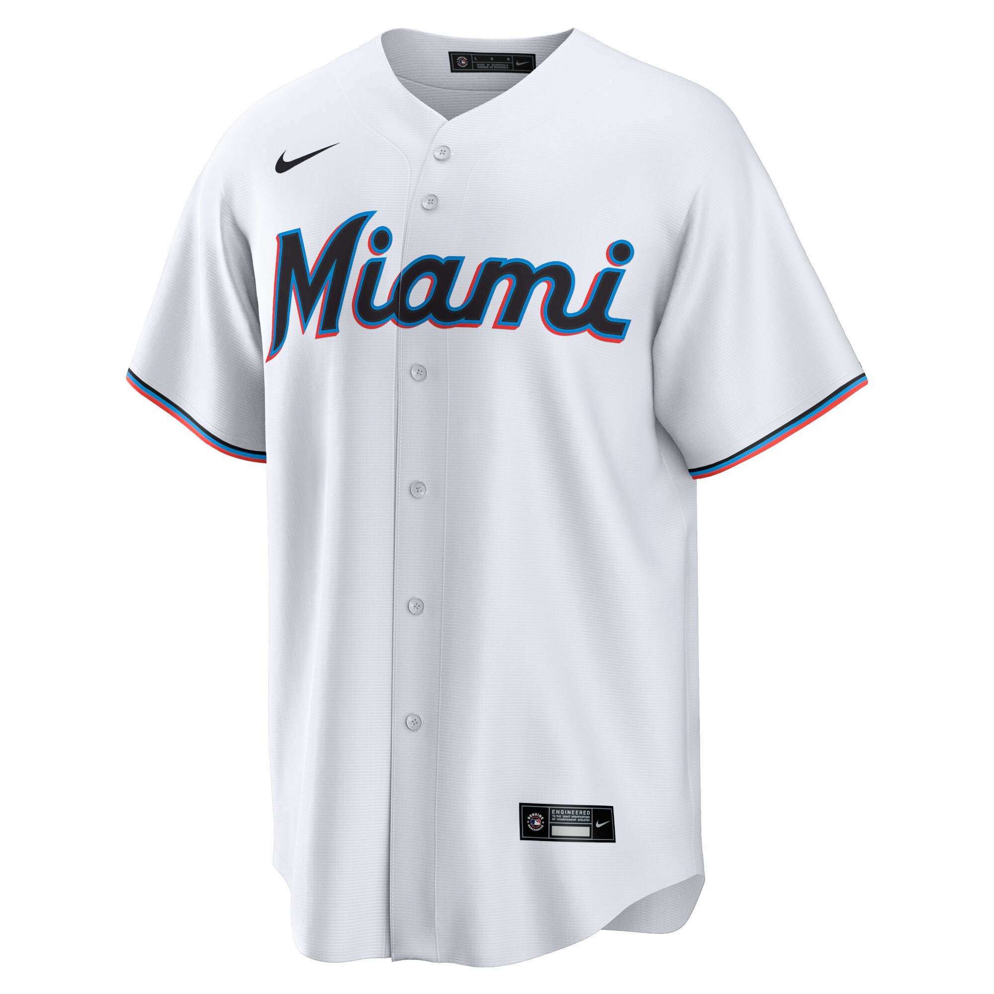 Sandy Alcantara Miami Marlins Youth Home Replica Jersey - White - angle 4