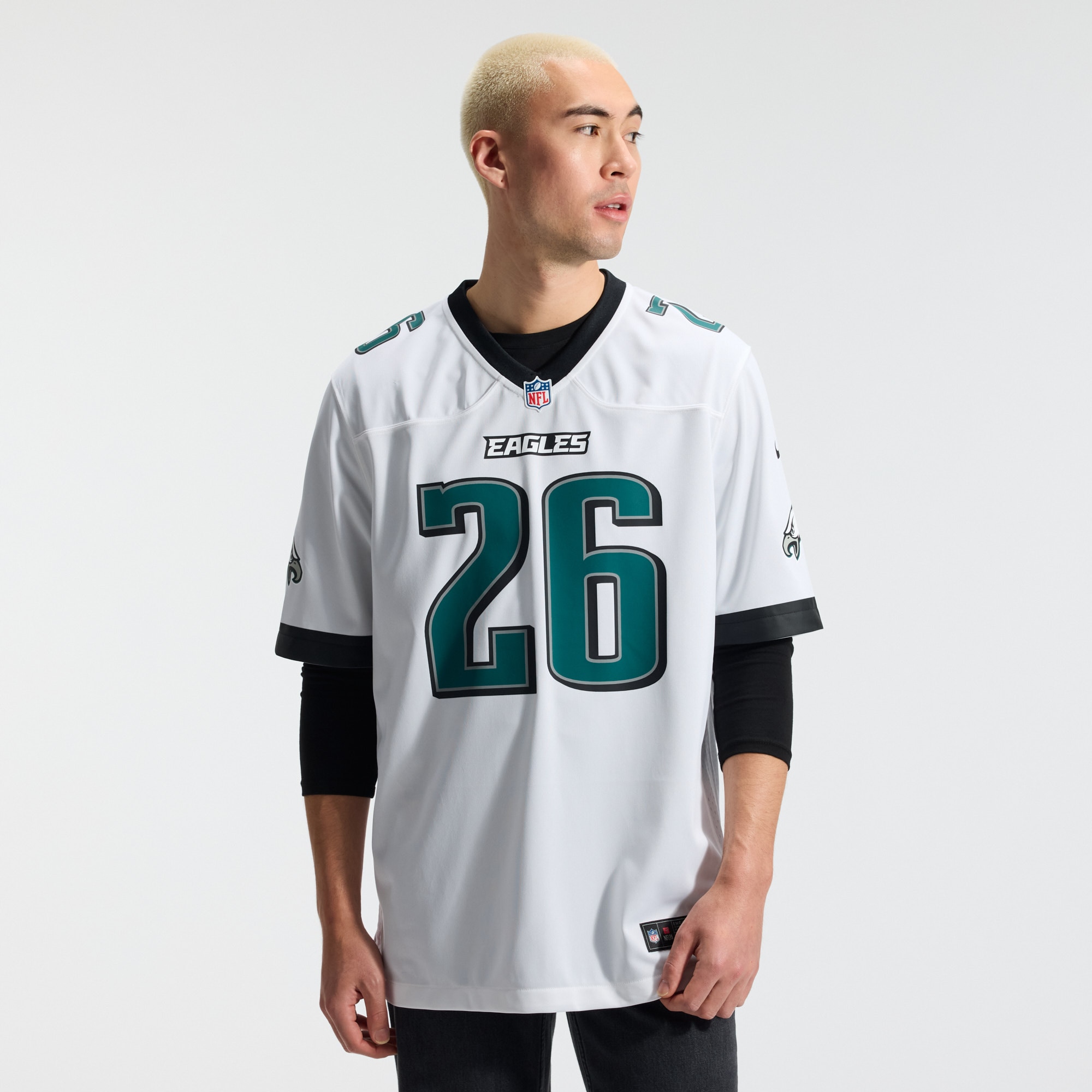 Saquon Barkley Philadelphia Eagles Game Jersey - White - angle 4