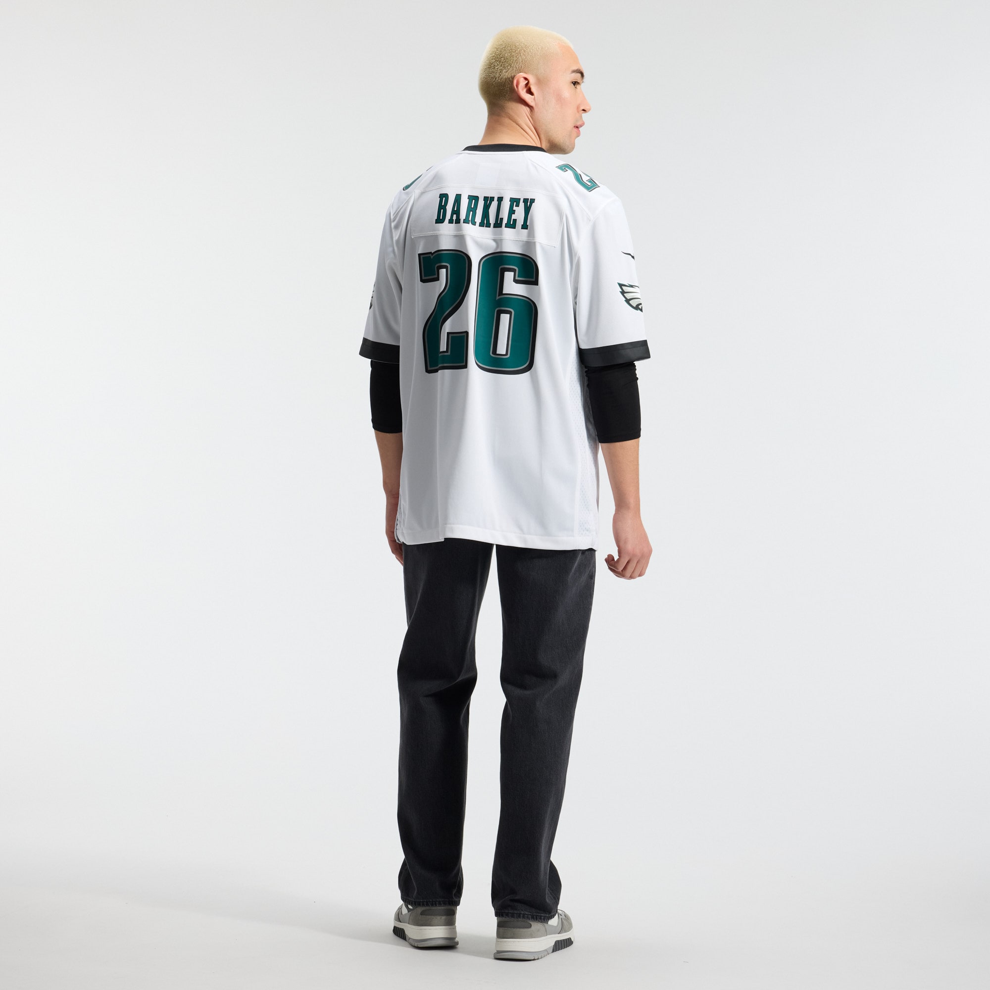 Saquon Barkley Philadelphia Eagles Game Jersey - White - angle 7