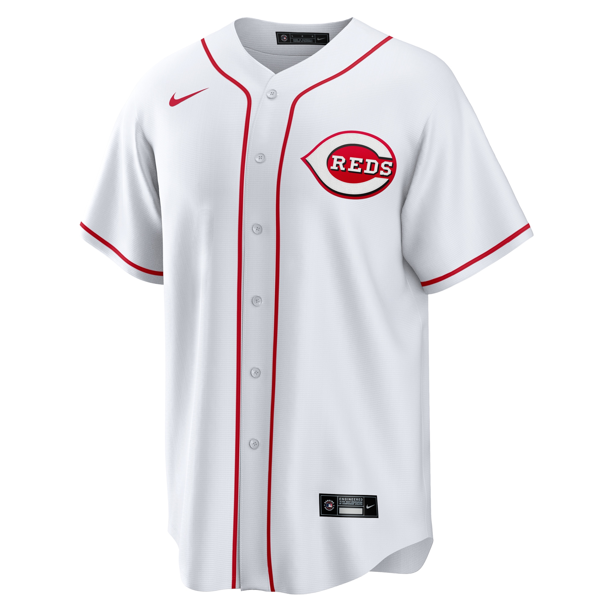 Spencer Steer Cincinnati Reds Home Replica Jersey - White - angle 4