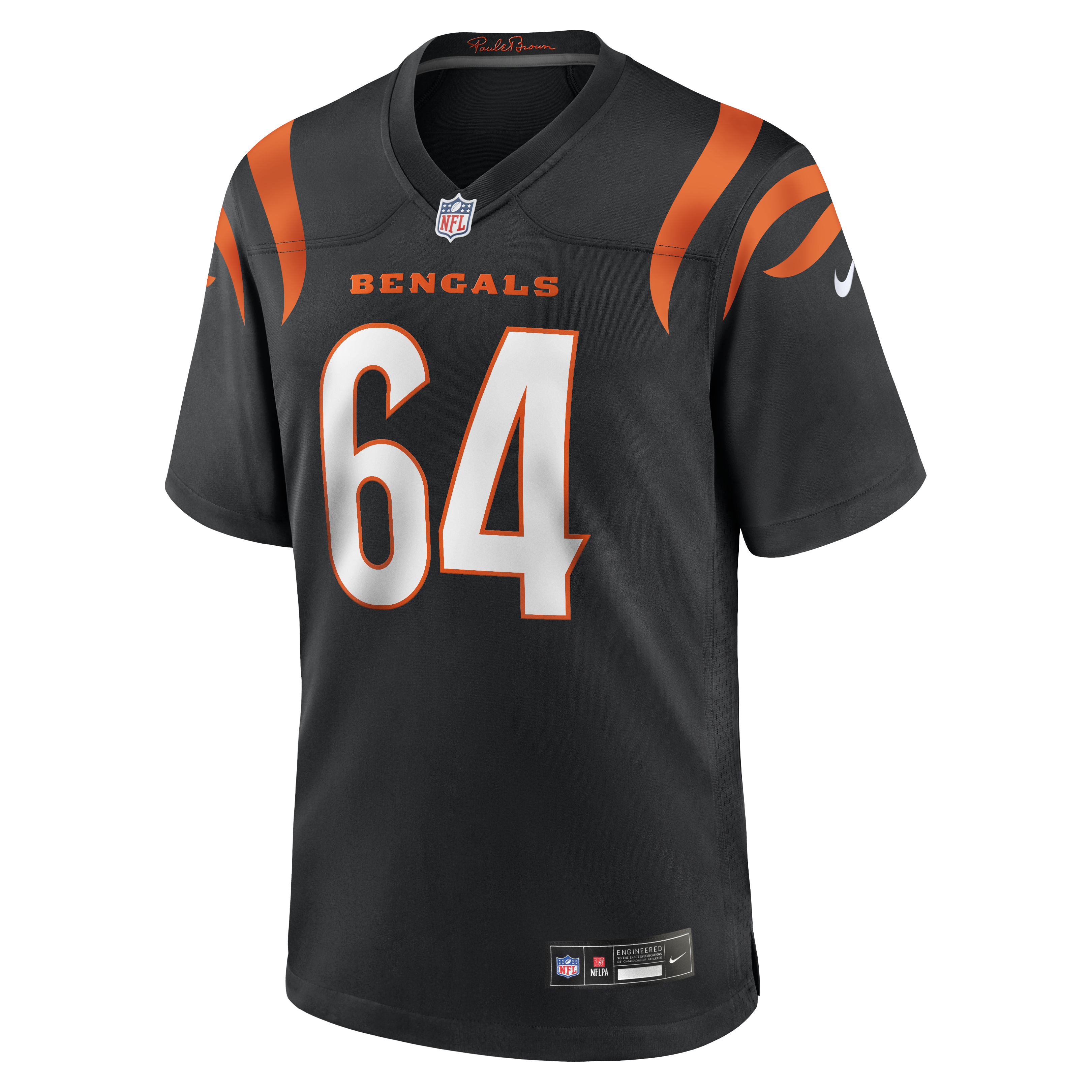 Ted Karras Cincinnati Bengals Game Player Jersey - Black - angle 4