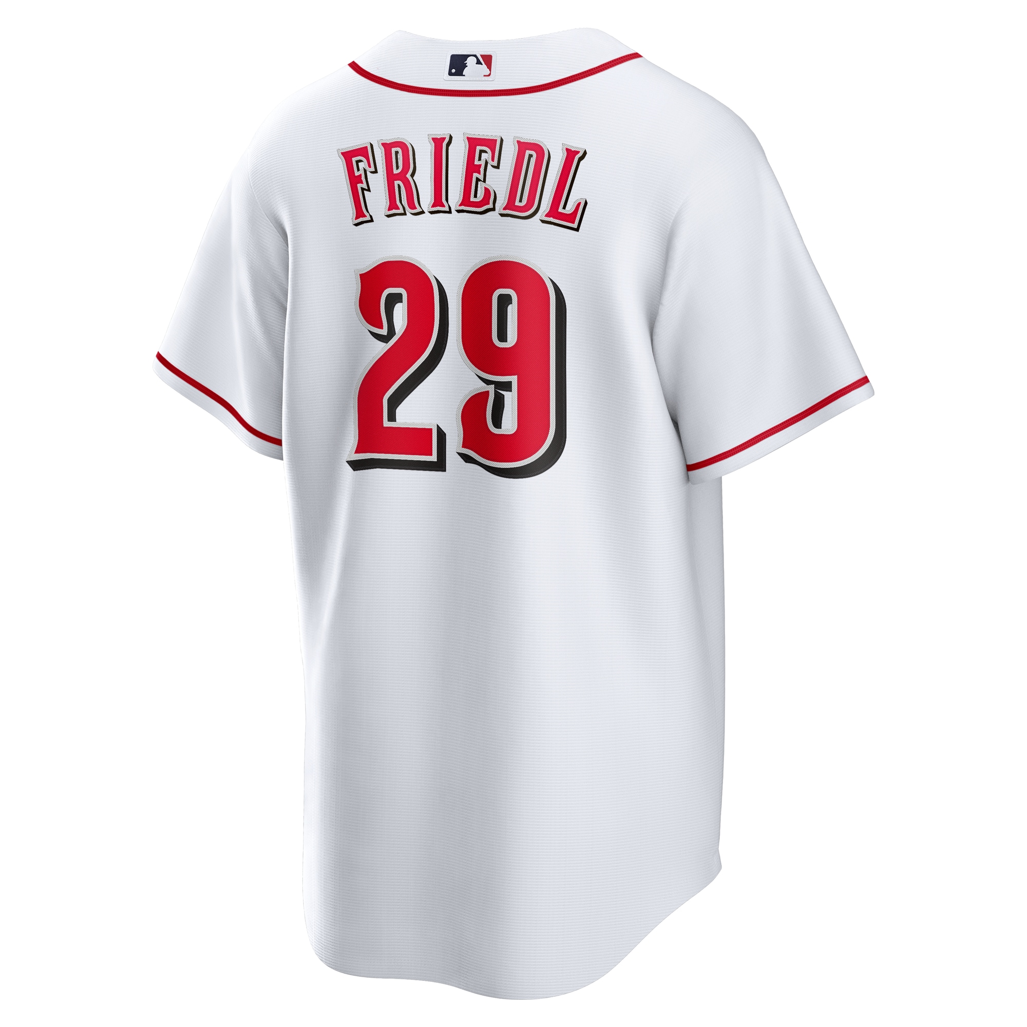 TJ Friedl Cincinnati Reds Home Replica Jersey - White - angle 5