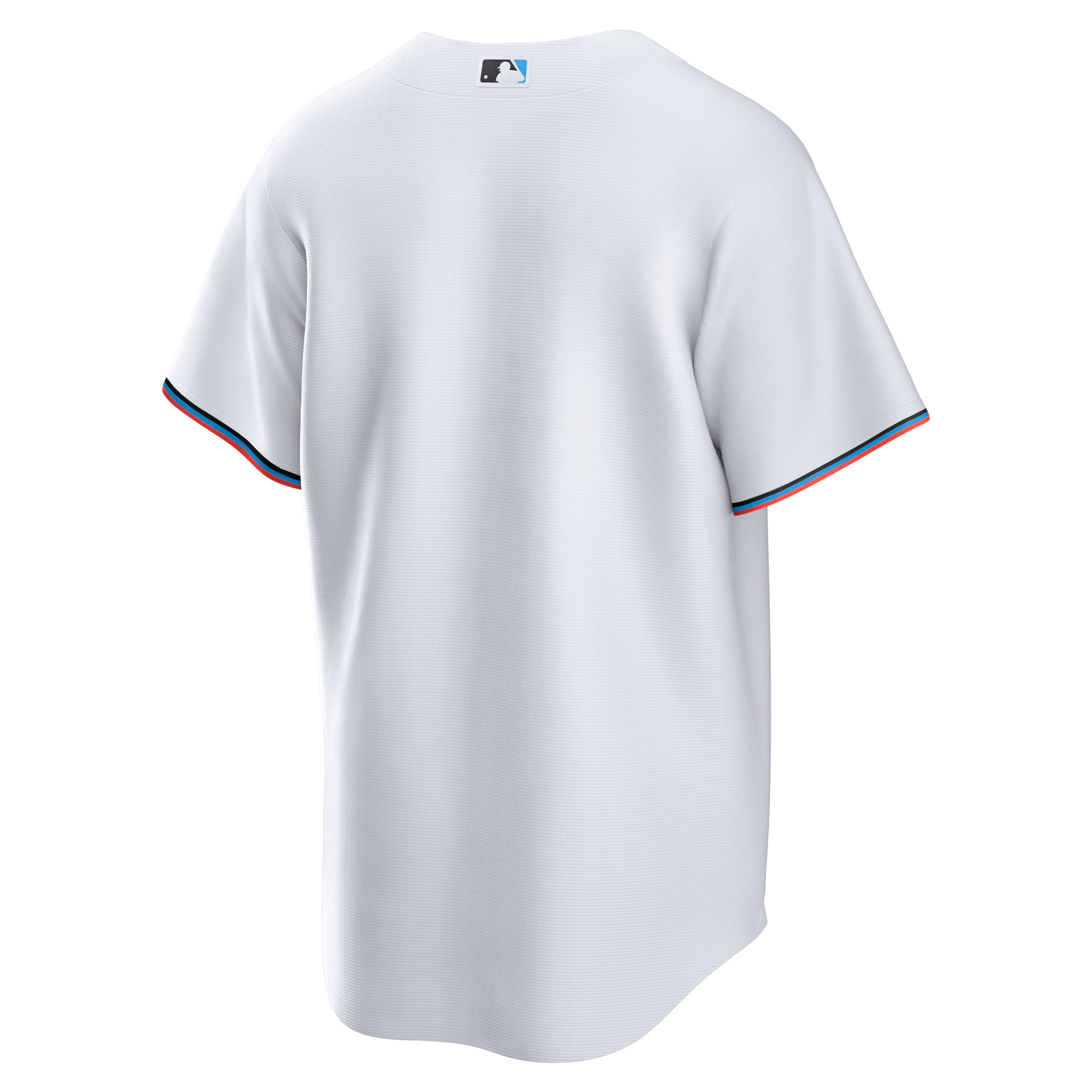 Miami Marlins Home Blank Replica Jersey - White - angle 5