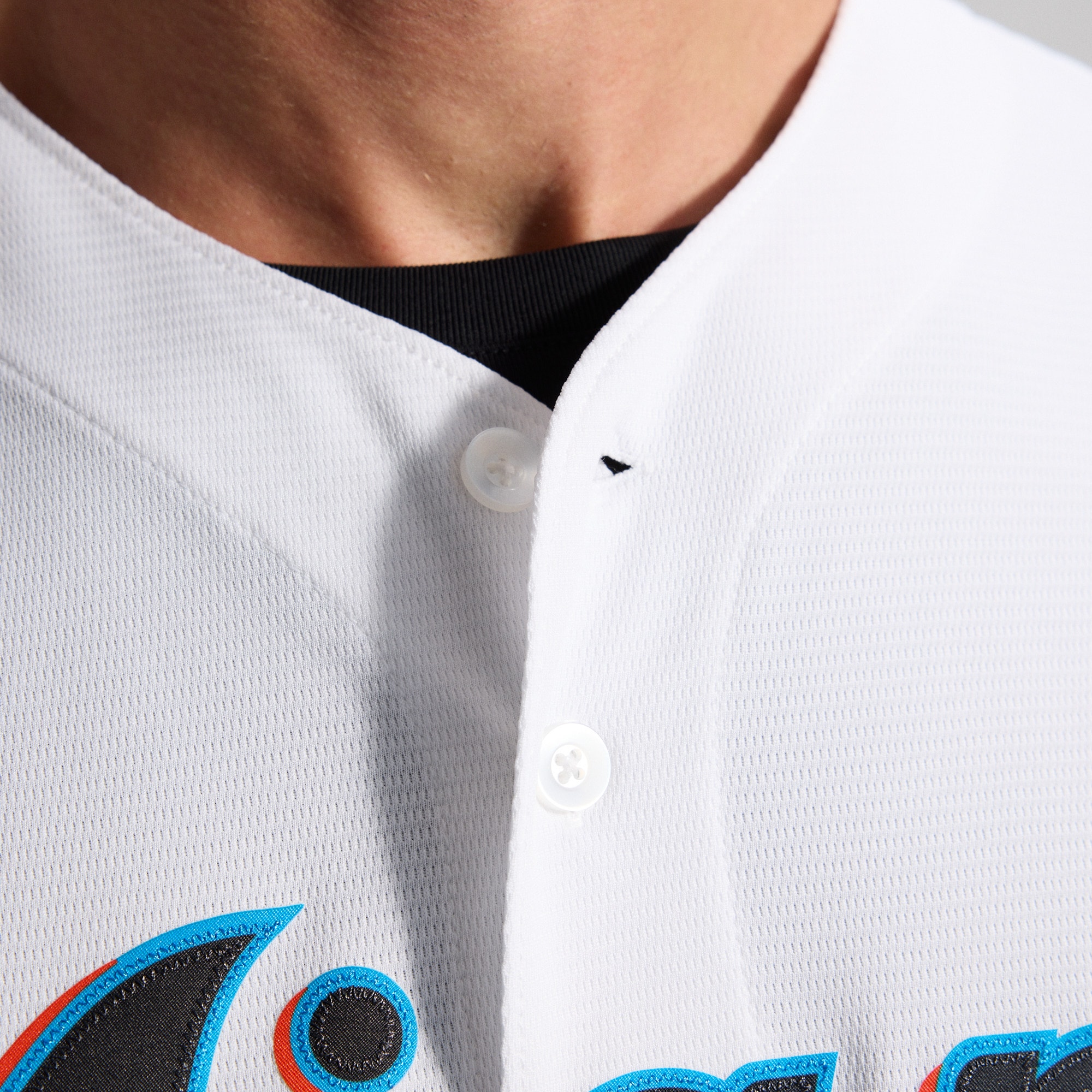 Miami Marlins Home Replica Team Jersey - White - angle 11