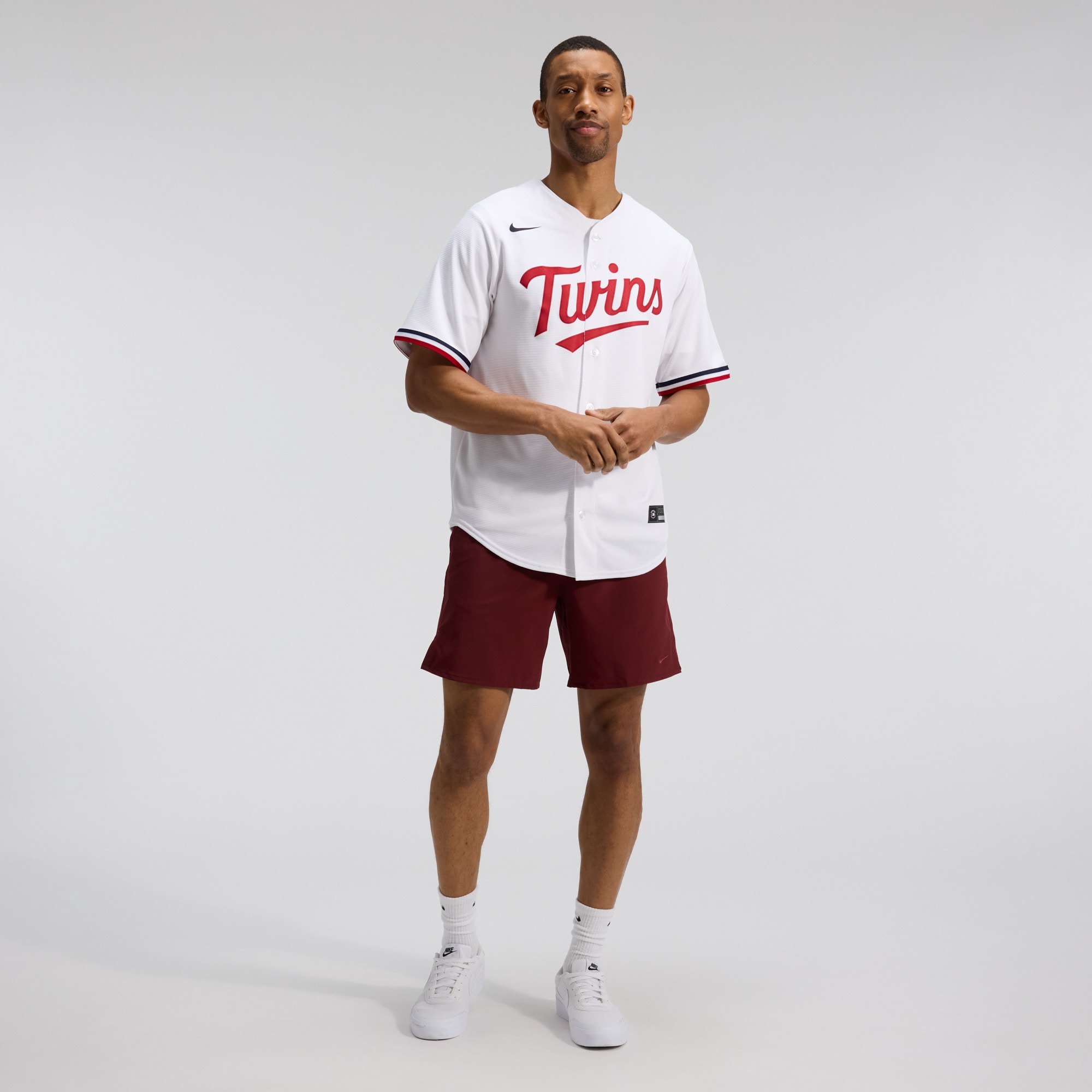 Minnesota Twins Home Replica Team Jersey - White - angle 5