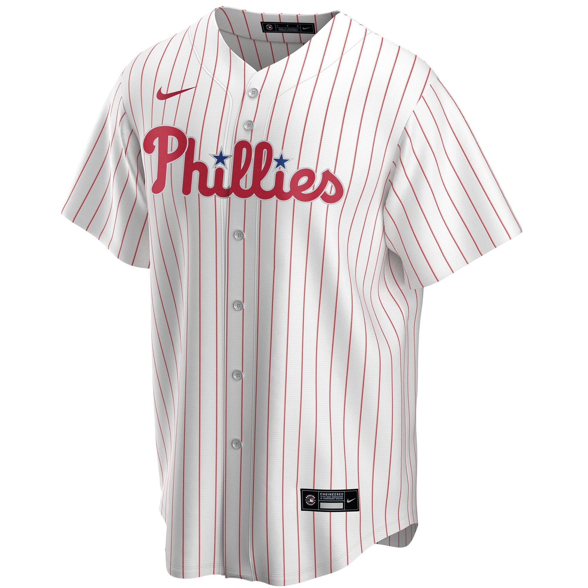 Philadelphia Phillies Home Replica Custom Jersey - White - angle 4