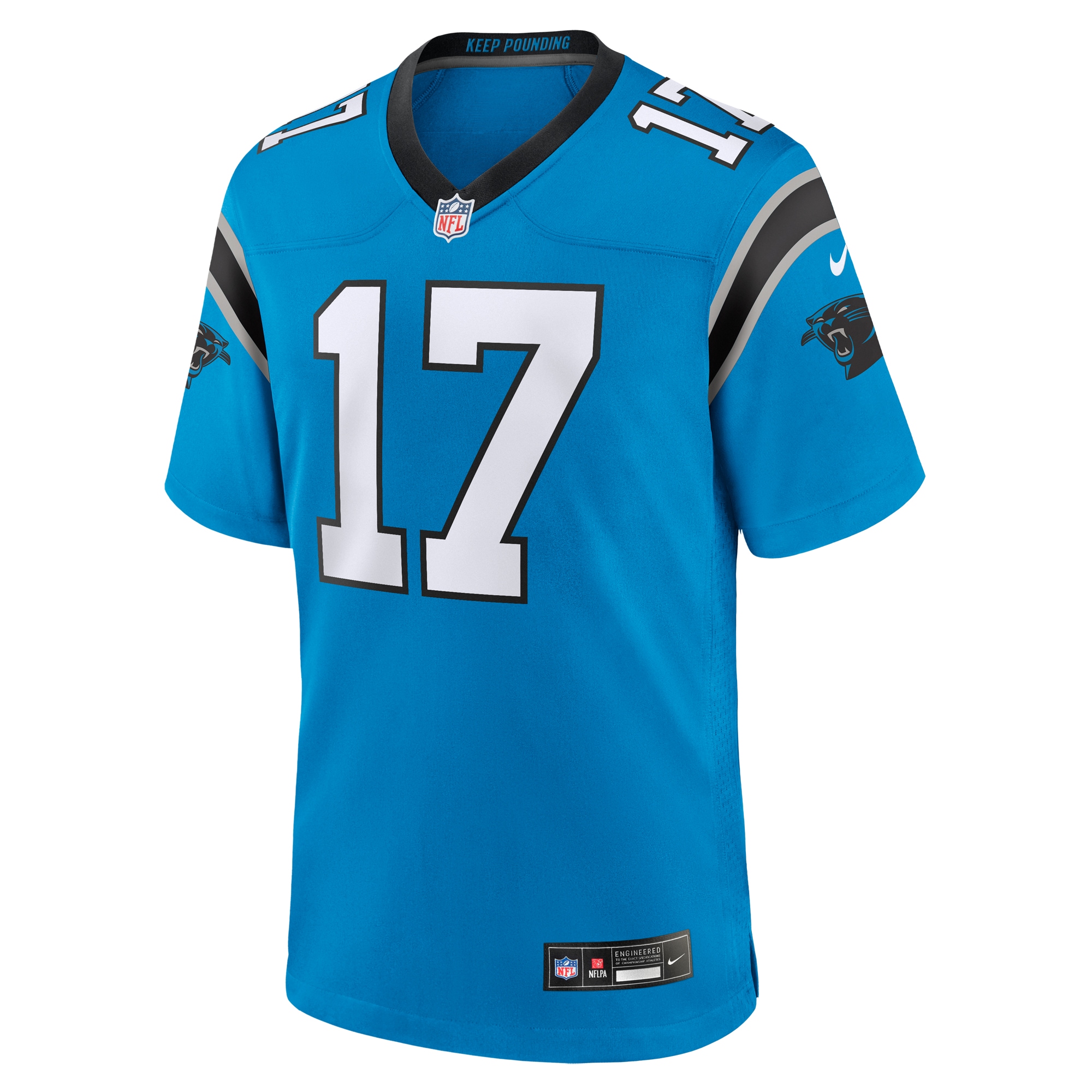 Xavier Legette Carolina Panthers Nike Alternate Game Jersey - Blue - angle 3