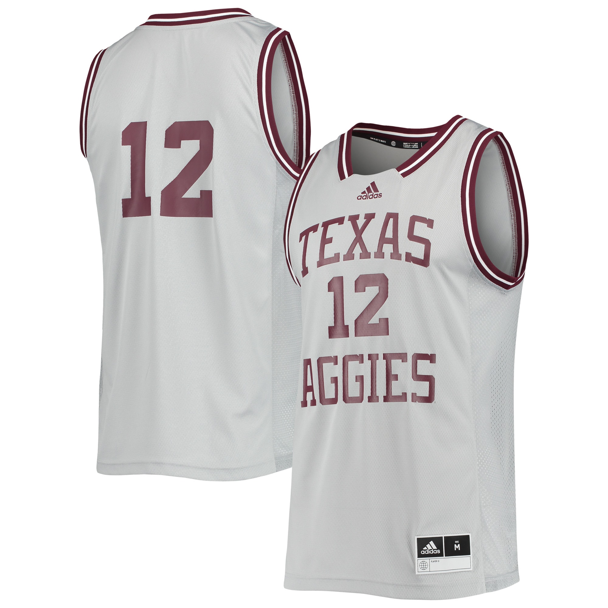 Texas A&M Aggies Jersey - Gray | FanWearStyle