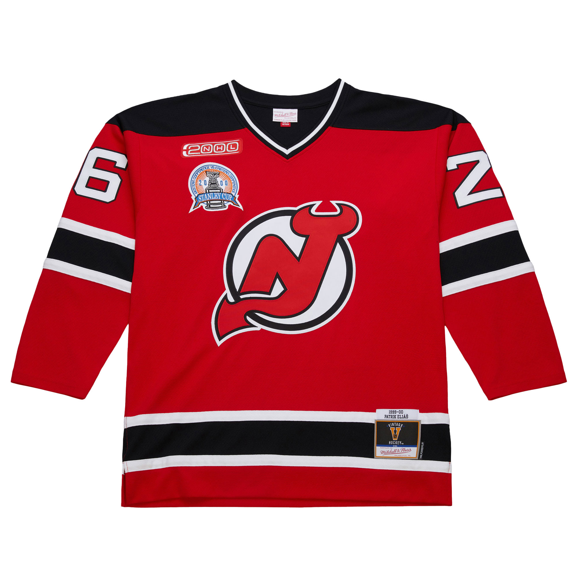 Patrik Elias New Jersey Devils 1999-00 Power Play Jersey - Red - angle 2