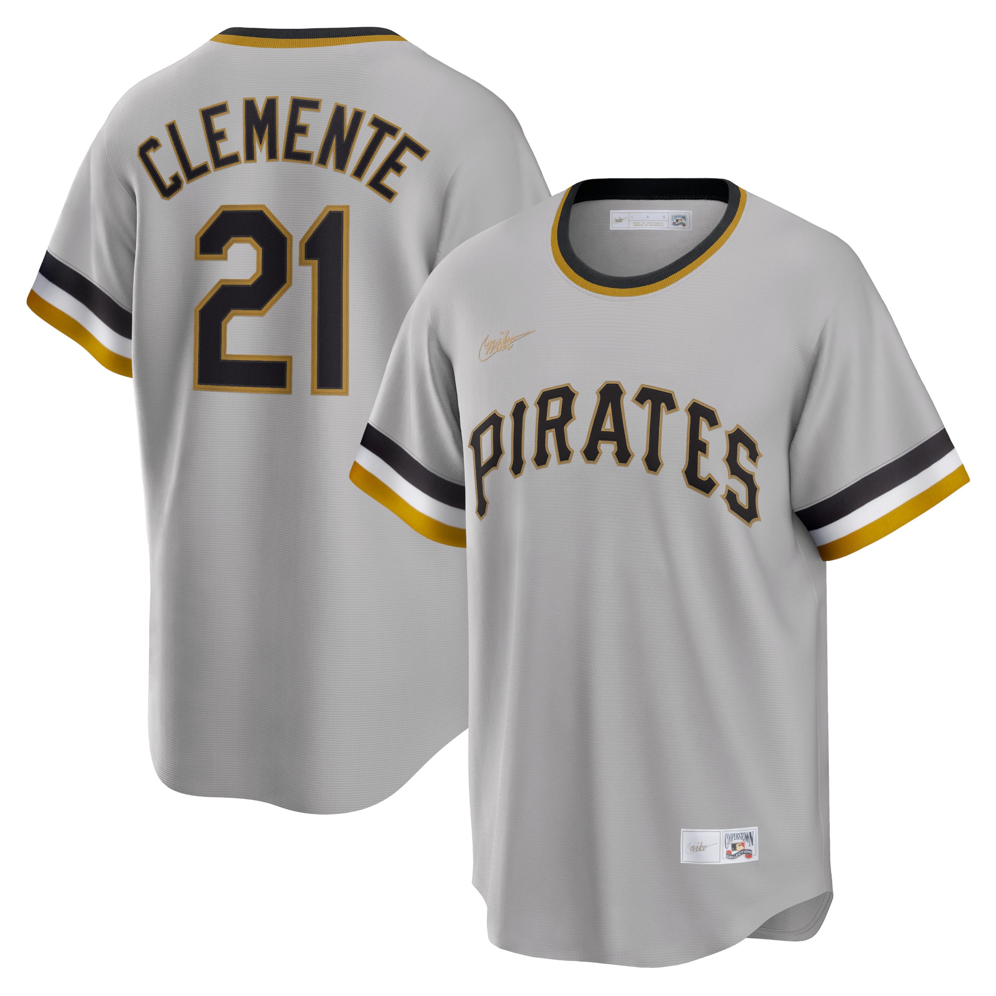 Roberto Clemente Pittsburgh Pirates MLB Jersey - Gray | FanWearStyle