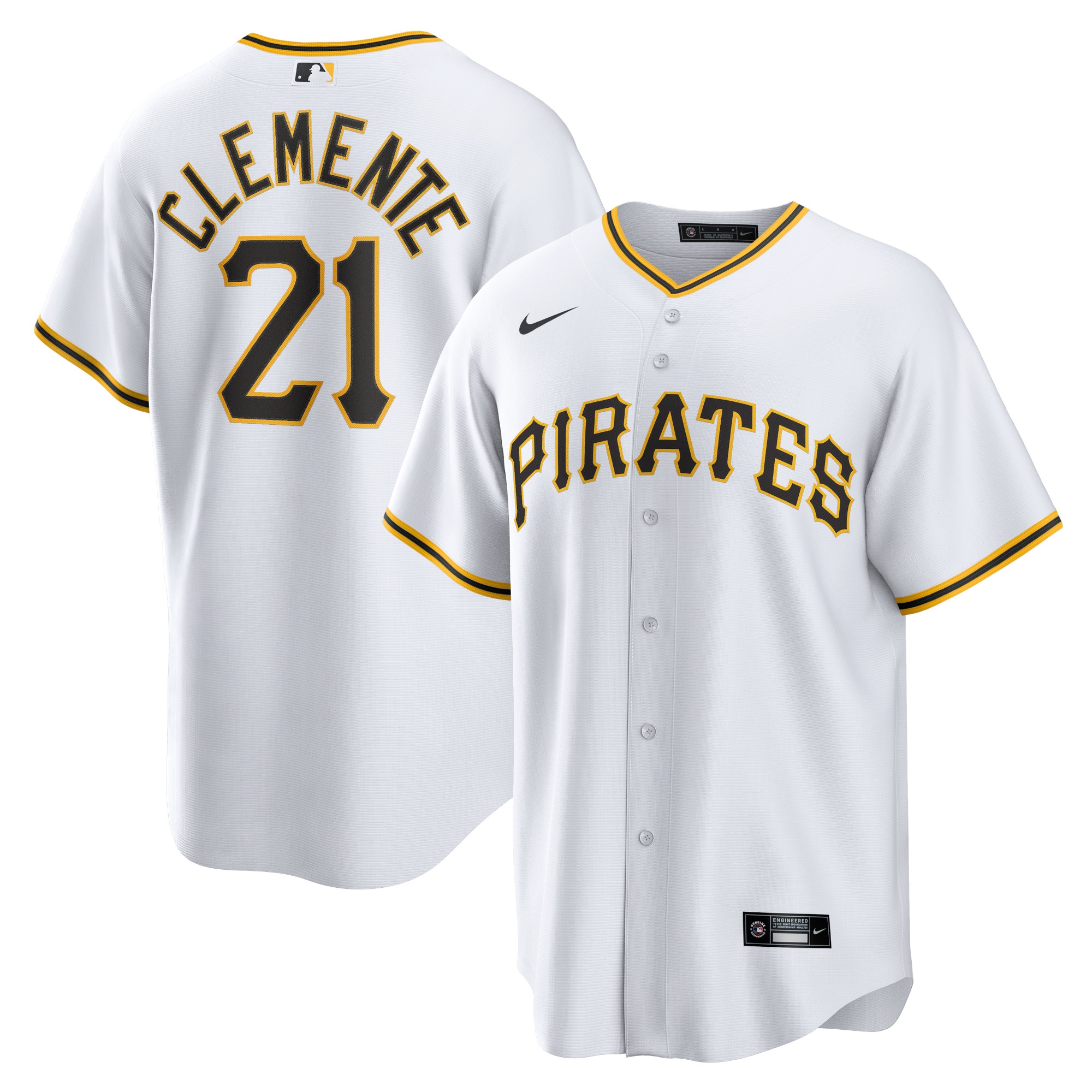 Roberto Clemente Pittsburgh Pirates Home MLB Jersey - White | FanWearStyle