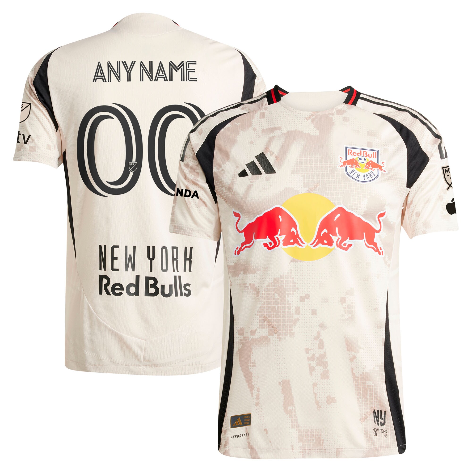 New York Red Bulls 2025 Stone Kit Custom Jersey - Tan - angle 2