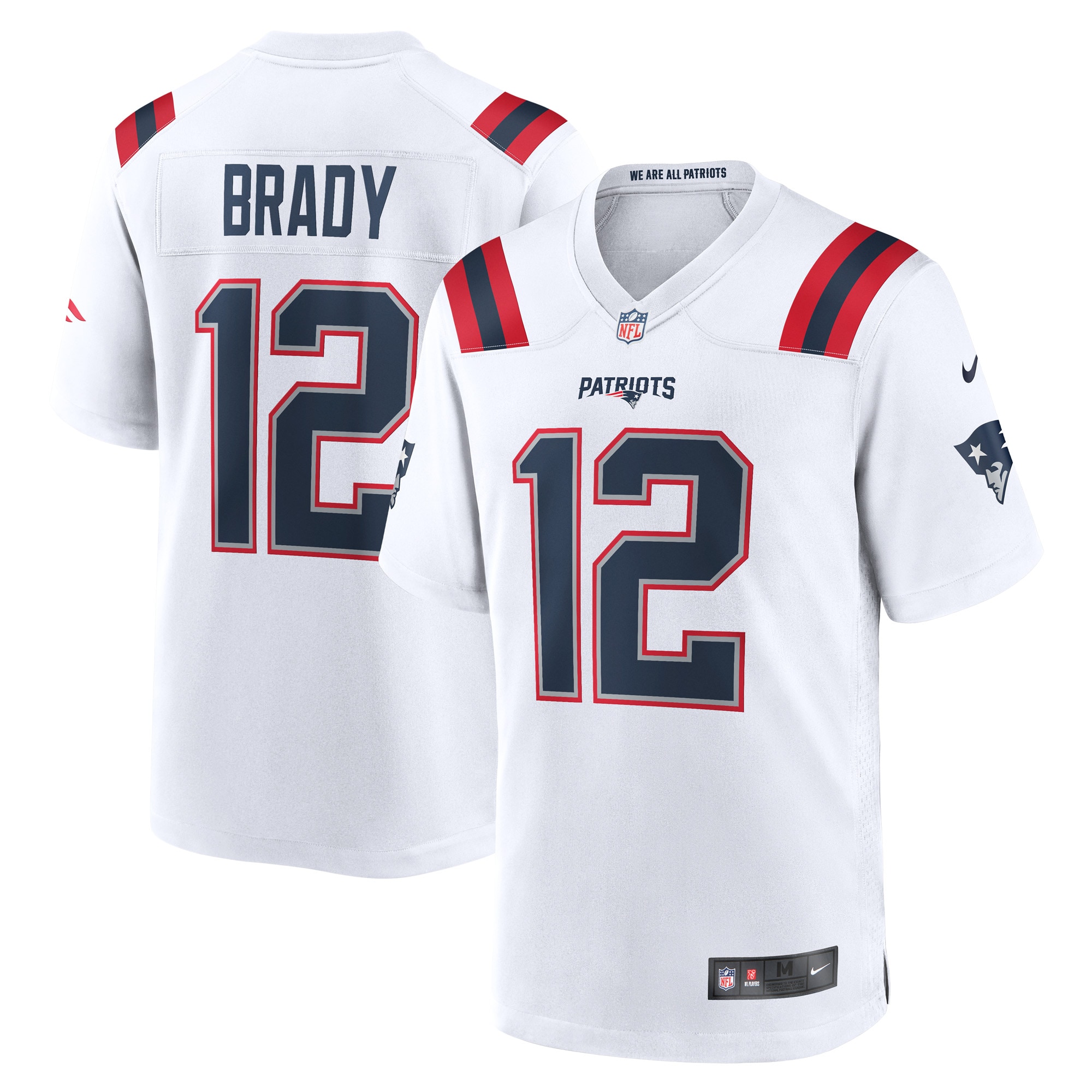Youth Tom Brady New England Patriots Retired Game Jersey - White | FanWearStyle