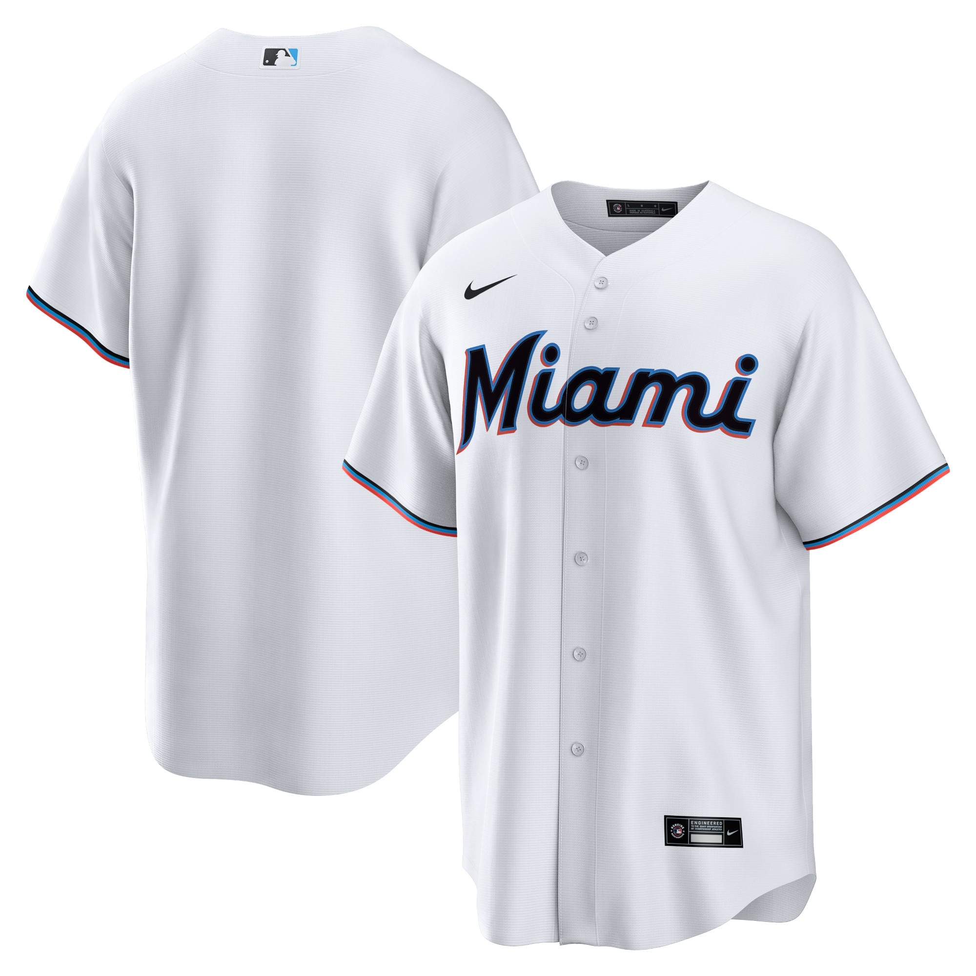 Miami Marlins Home MLB Jersey - White | FanWearStyle