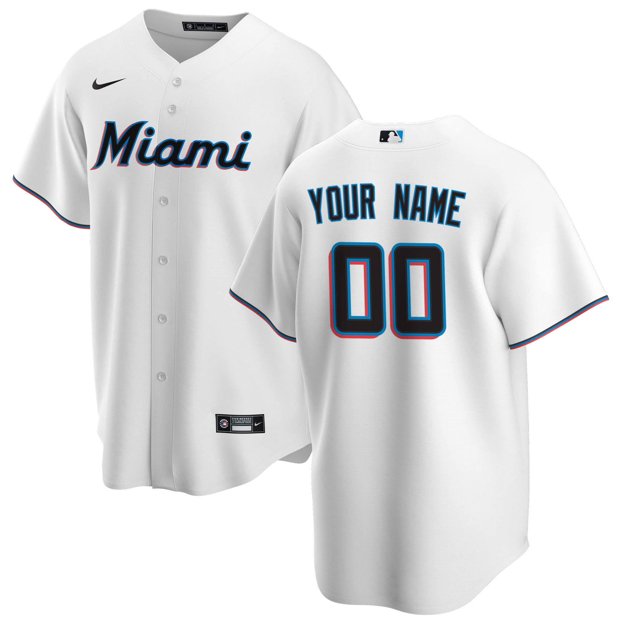 Miami Marlins Home MLB Jersey - White | FanWearStyle