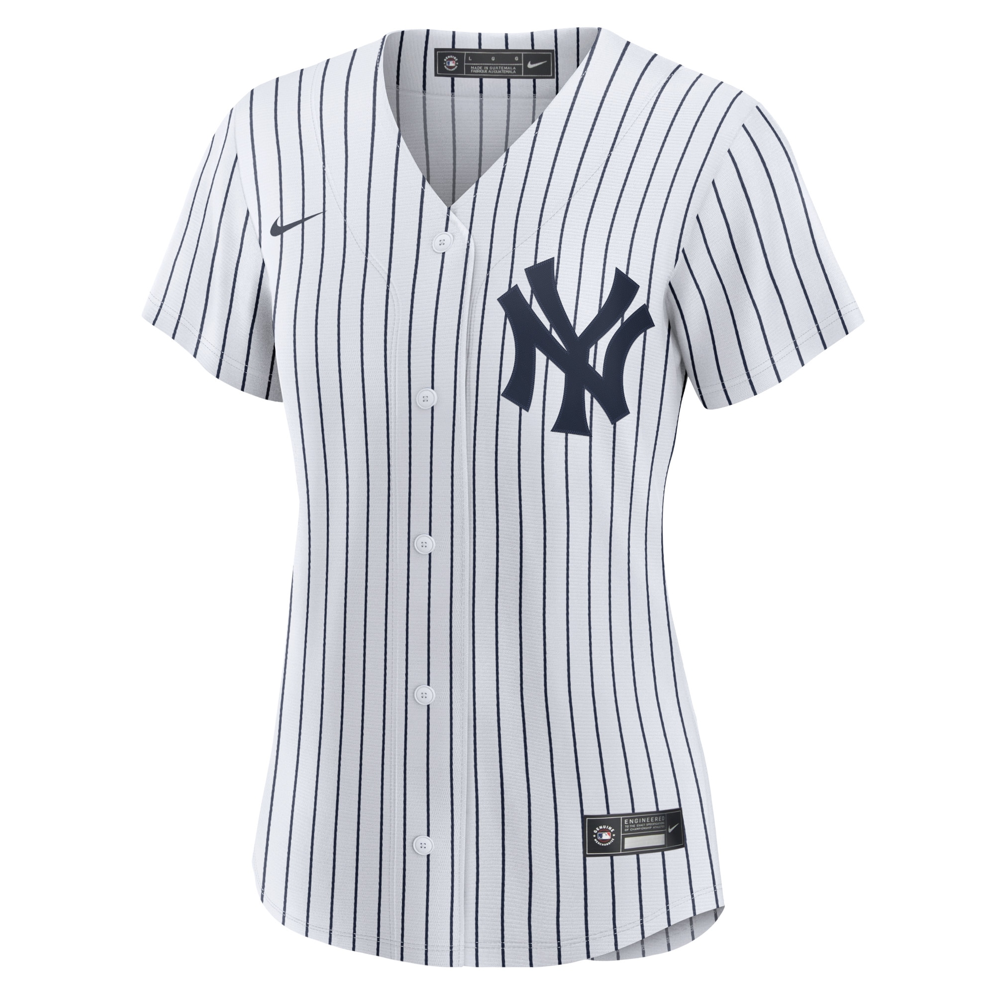 Derek Jeter New York Yankees Women's Home Replica Player Name Jersey - White/Navy - angle 4