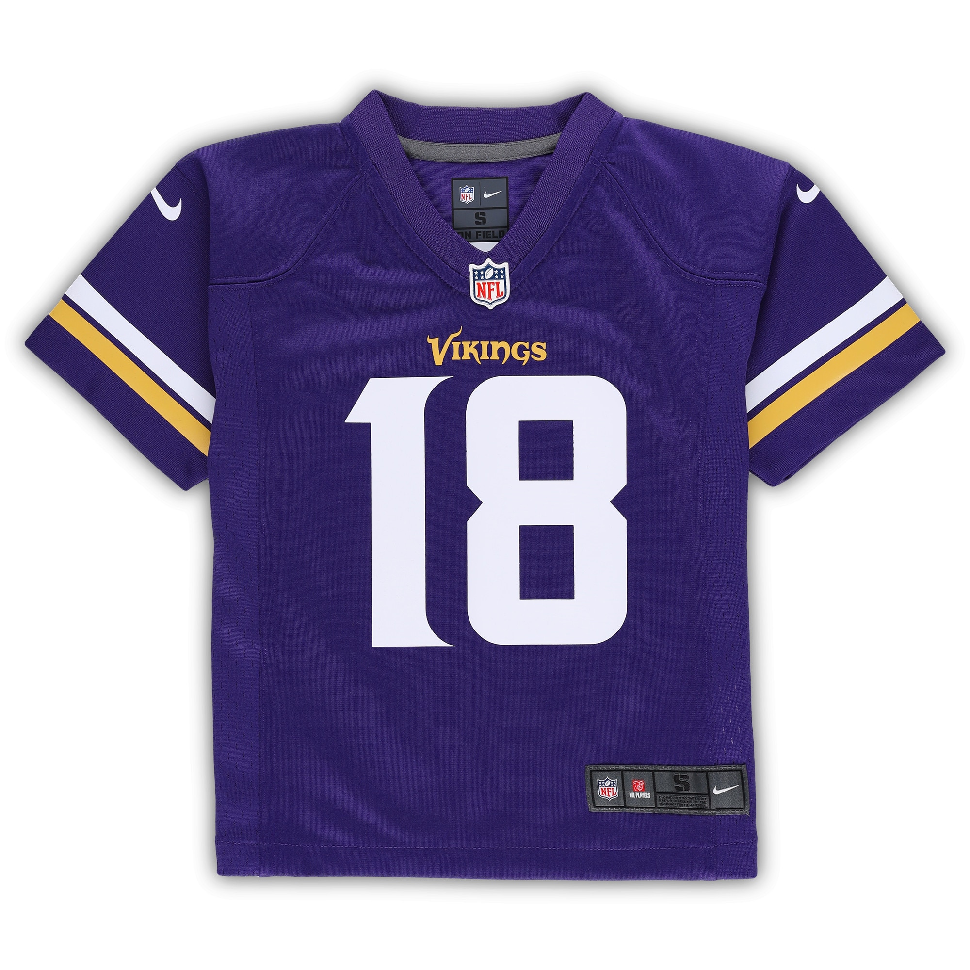 Justin Jefferson #18 Minnesota Vikings Preschool Game Jersey - Purple - angle 7