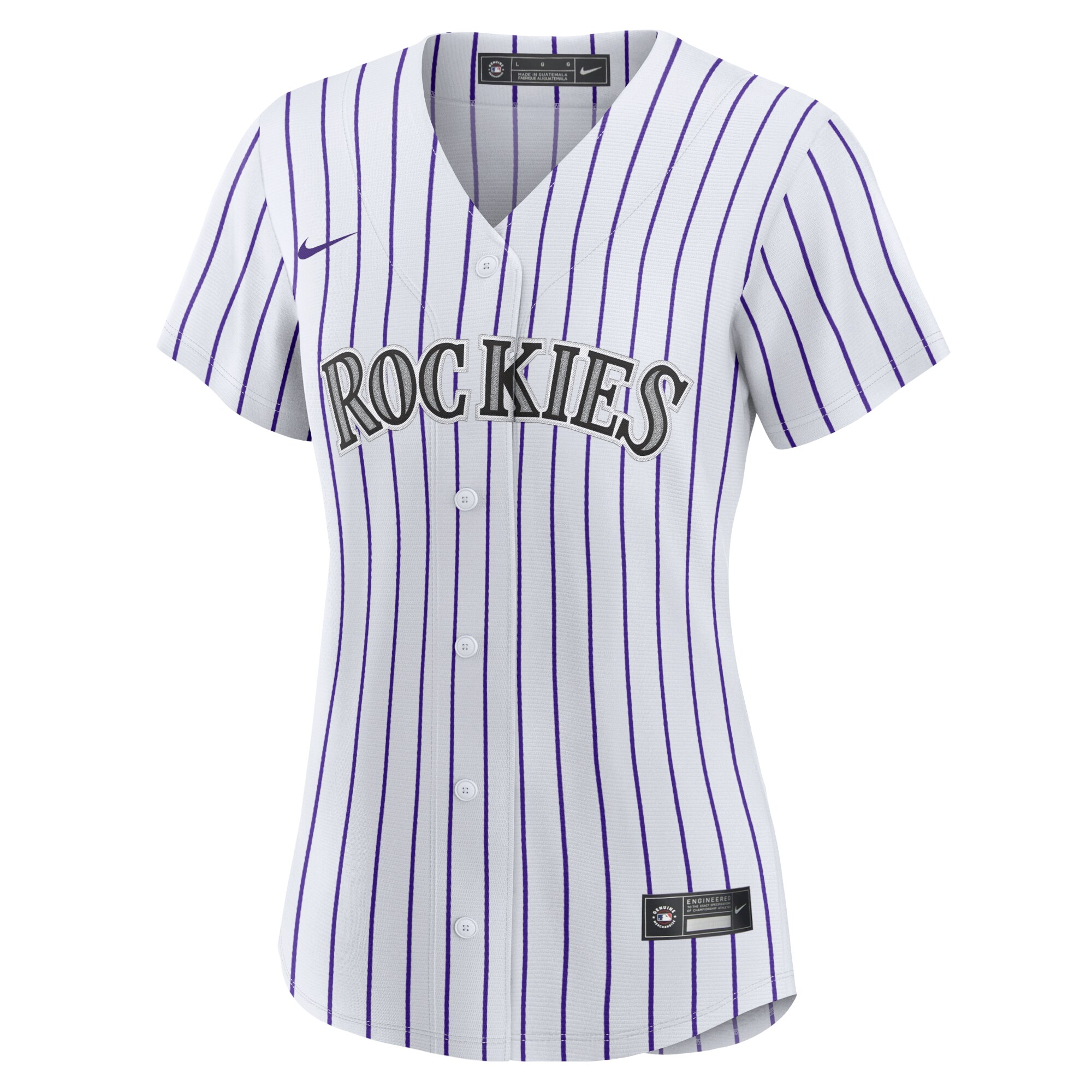 Kris Bryant Colorado Rockies Women's Replica Player Jersey - White/Purple - angle 4