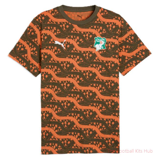 2026/27 Ivory Coast FtblCulture Tee AOP (Black)