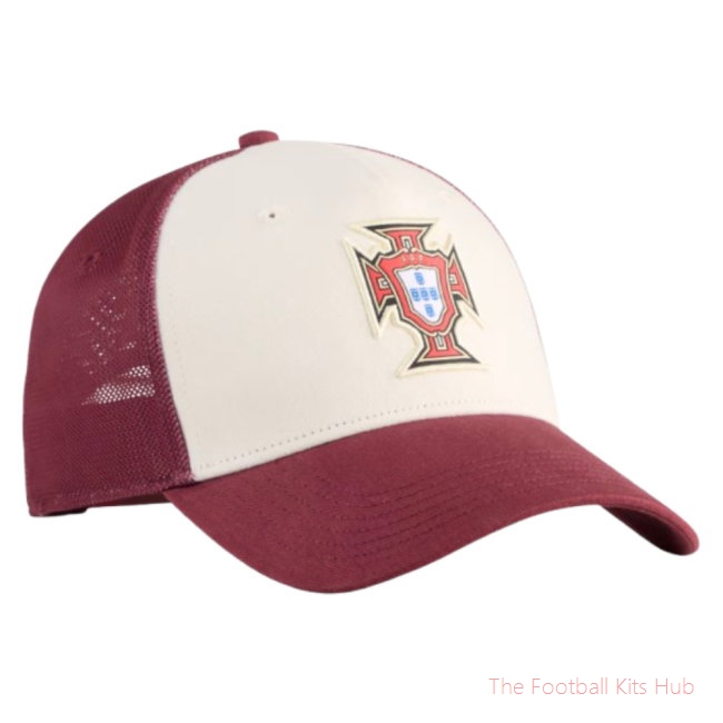 2026/27 Portugal KING Trucker Cap (Ruby Shimmer/Alpine Snow)