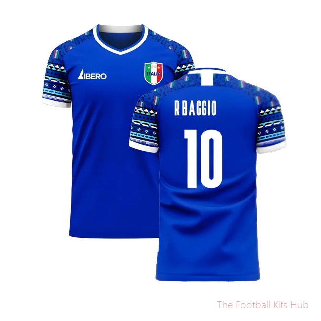 Italy 2025/26 Home Football Kit (Libero) (R.BAGGIO 10)