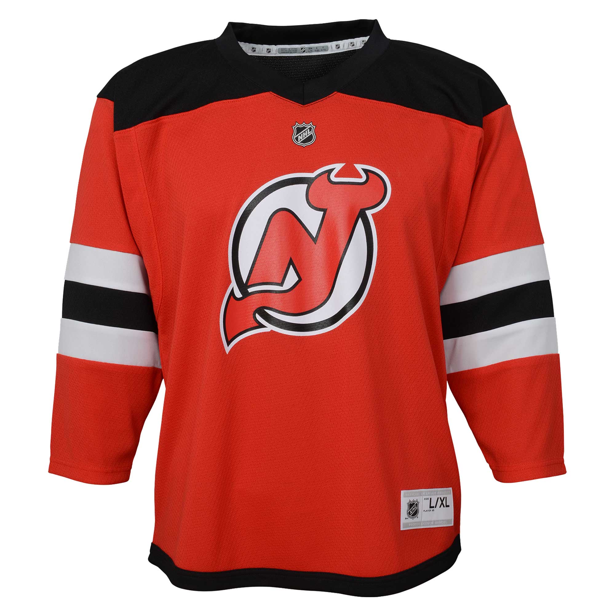 Jack Hughes New Jersey Devils Toddler Home Replica Player Jersey - Red - angle 2