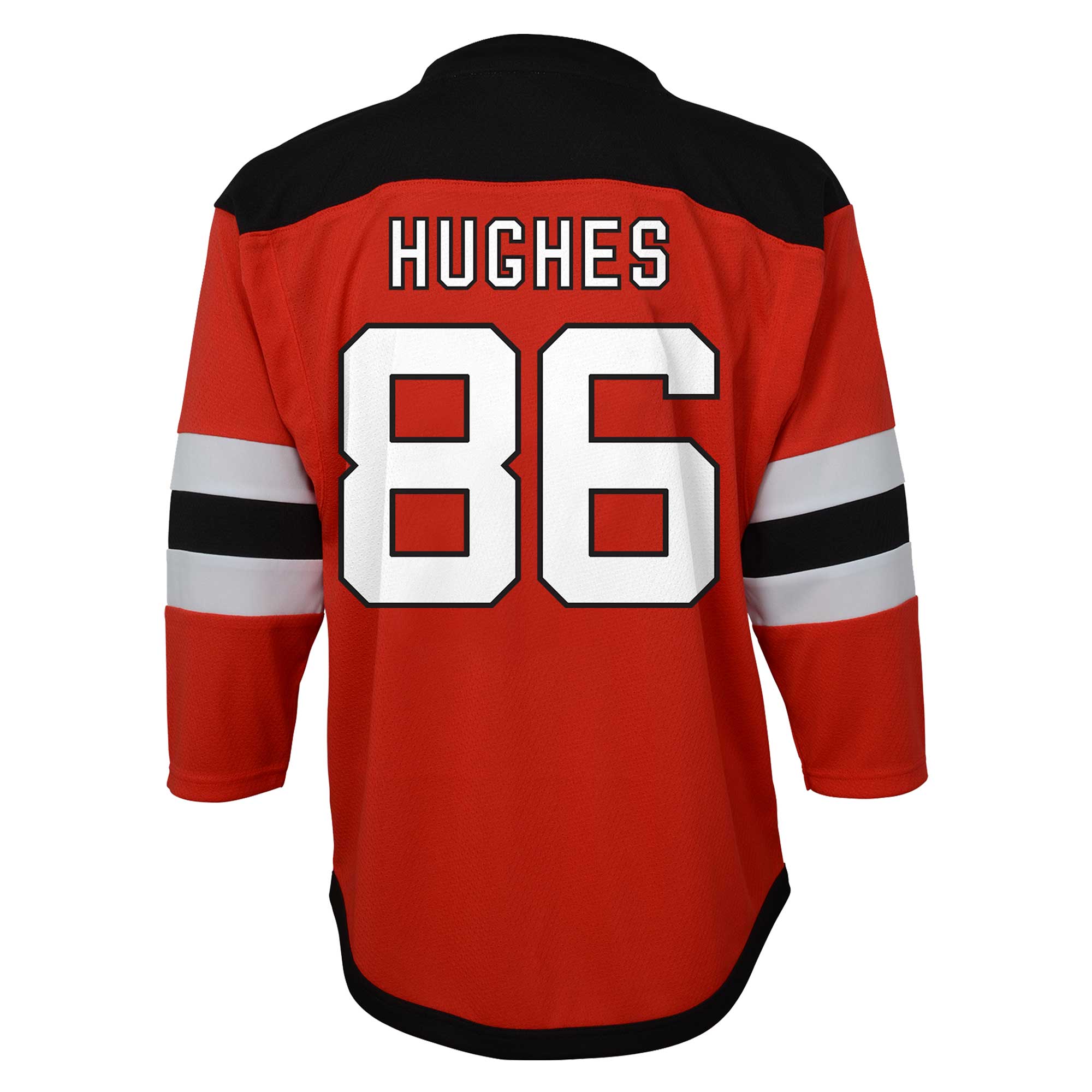 Jack Hughes New Jersey Devils Toddler Home Replica Player Jersey - Red - angle 3