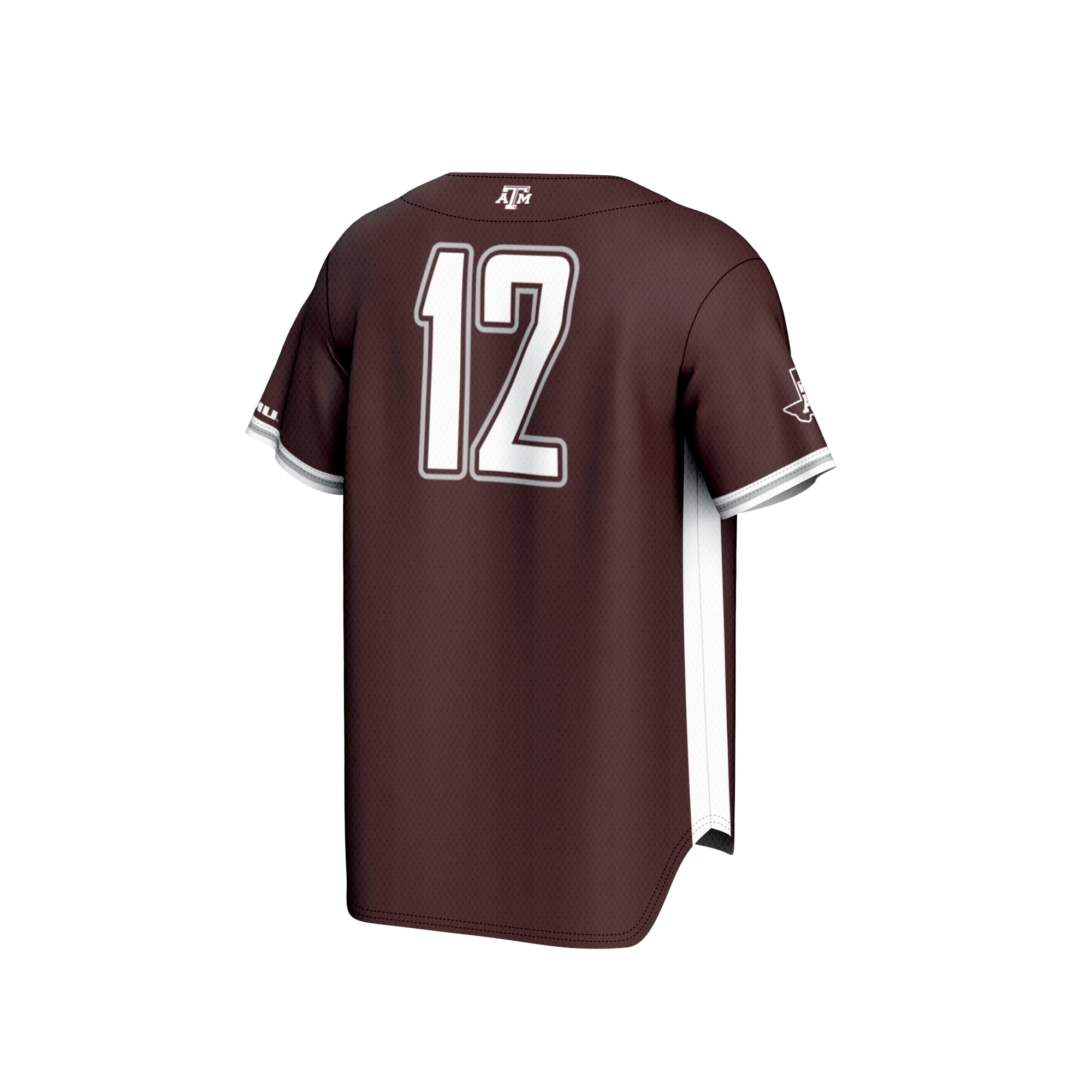 Texas A&M Aggies GameDay Greats Adult Lightweight Baseball Jersey - Maroon - angle 3