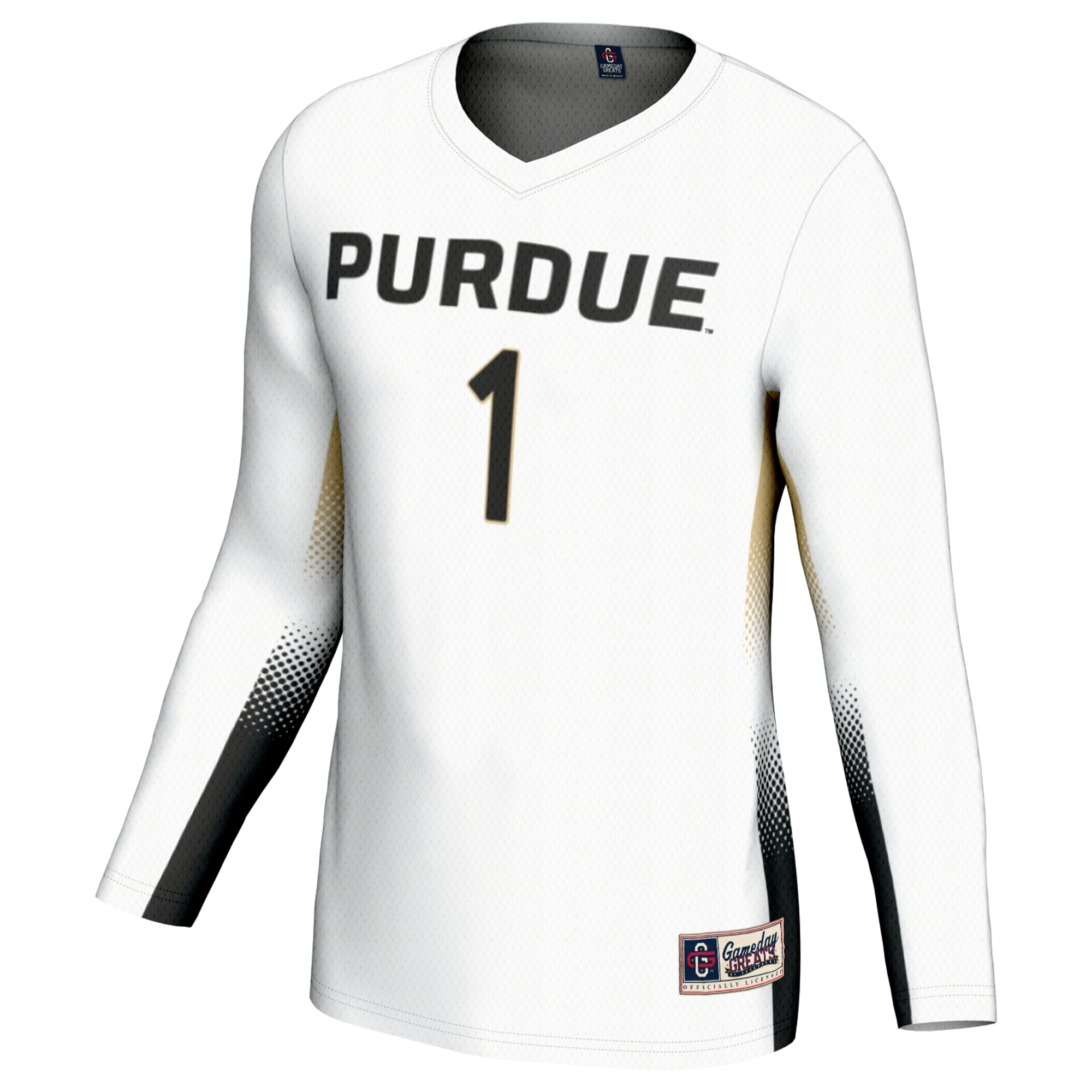Purdue Boilermakers GameDay Greats Unisex Lightweight Volleyball Jersey - White - angle 2