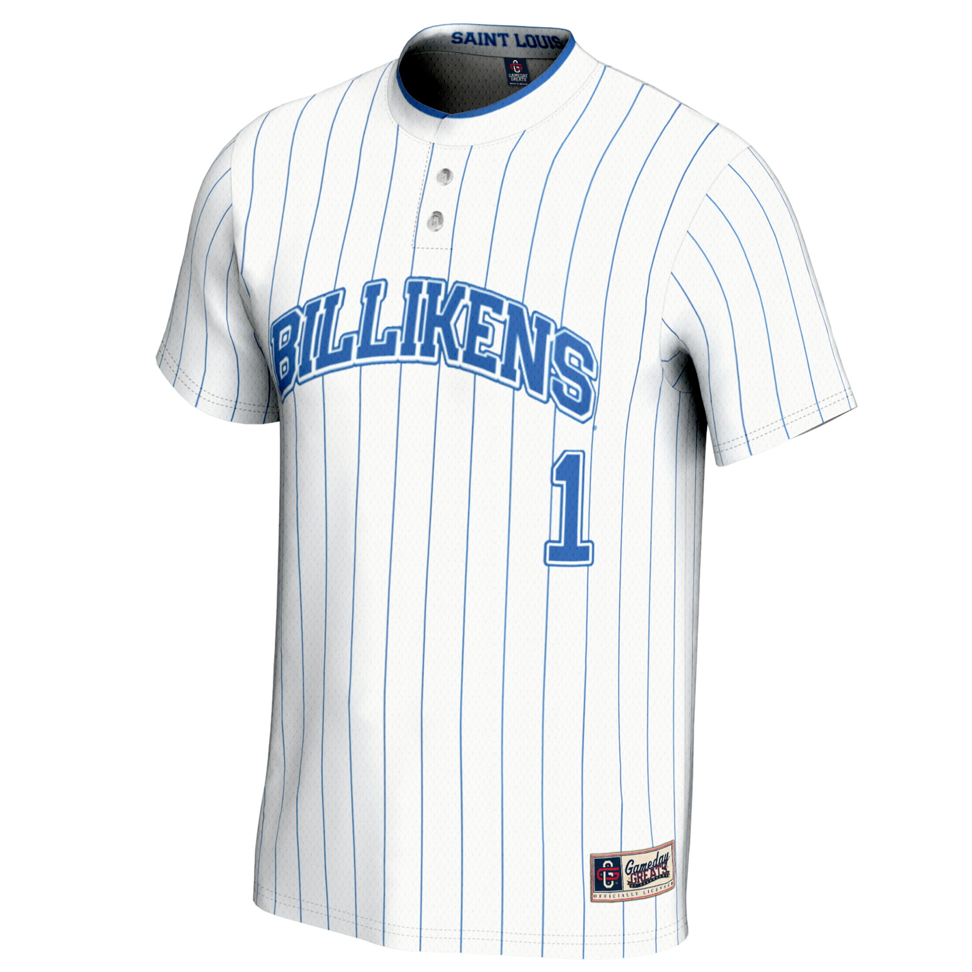 Saint Louis Billikens GameDay Greats Unisex Lightweight Softball Jersey - White - angle 2