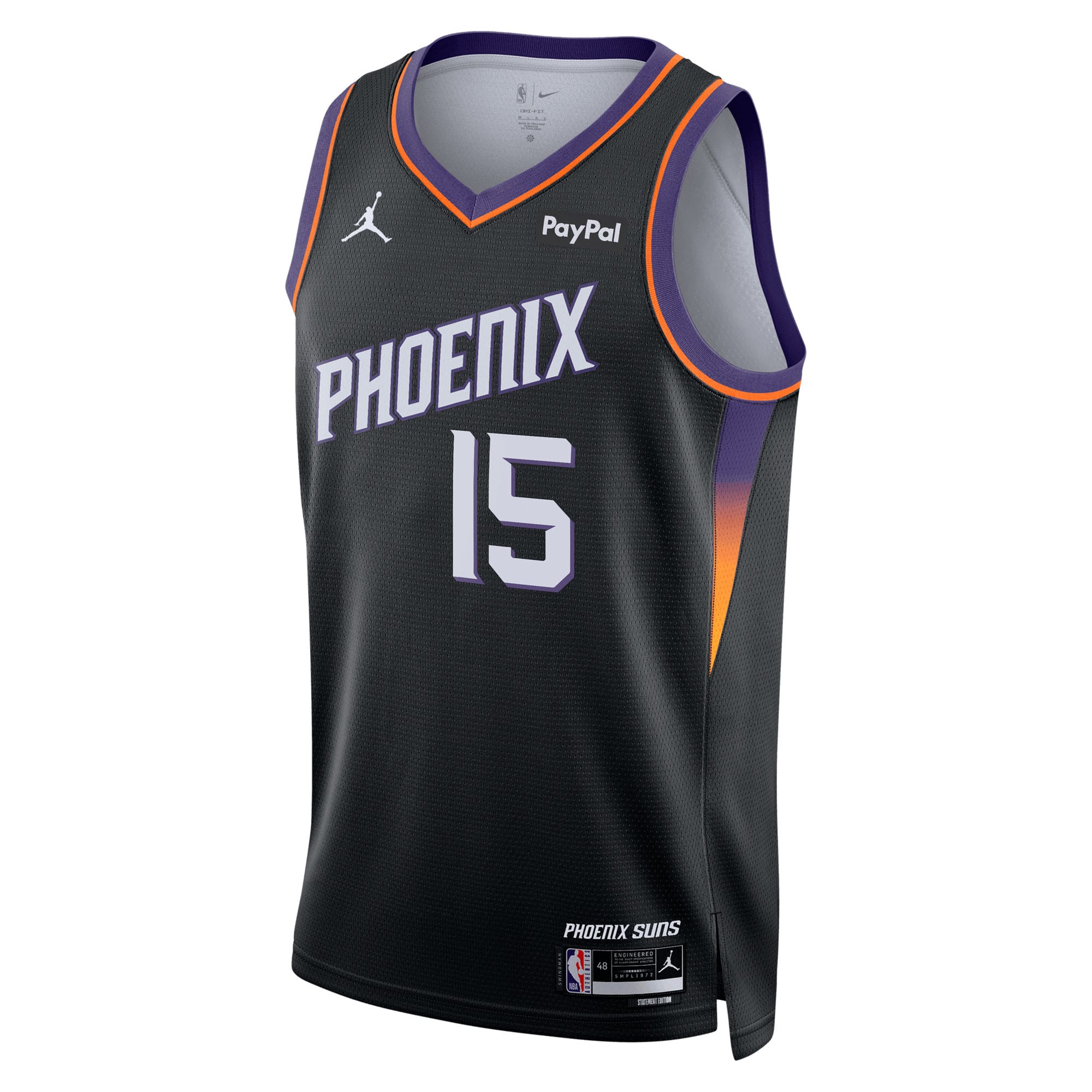 Mark Williams Phoenix Suns Unisex Swingman Badge Jersey - Statement Edition - Black - angle 2