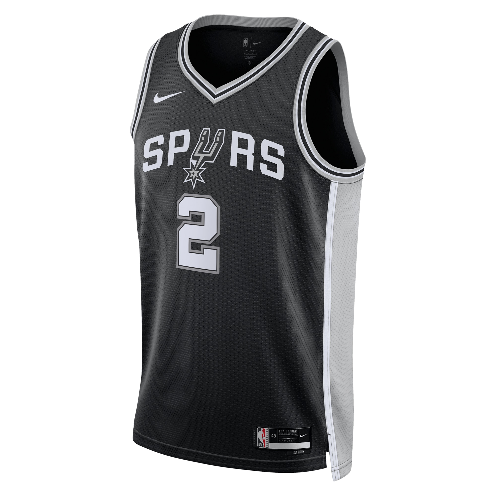 Dylan Harper San Antonio Spurs Unisex 2025 NBA Draft First Round Pick Swingman Jersey - Icon Edition - Black - angle 4