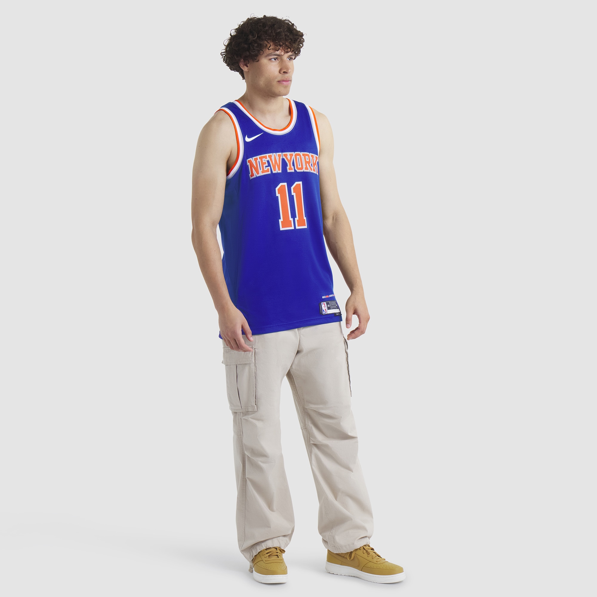 Jalen Brunson New York Knicks Unisex Swingman Jersey - Icon Edition - Blue - angle 8