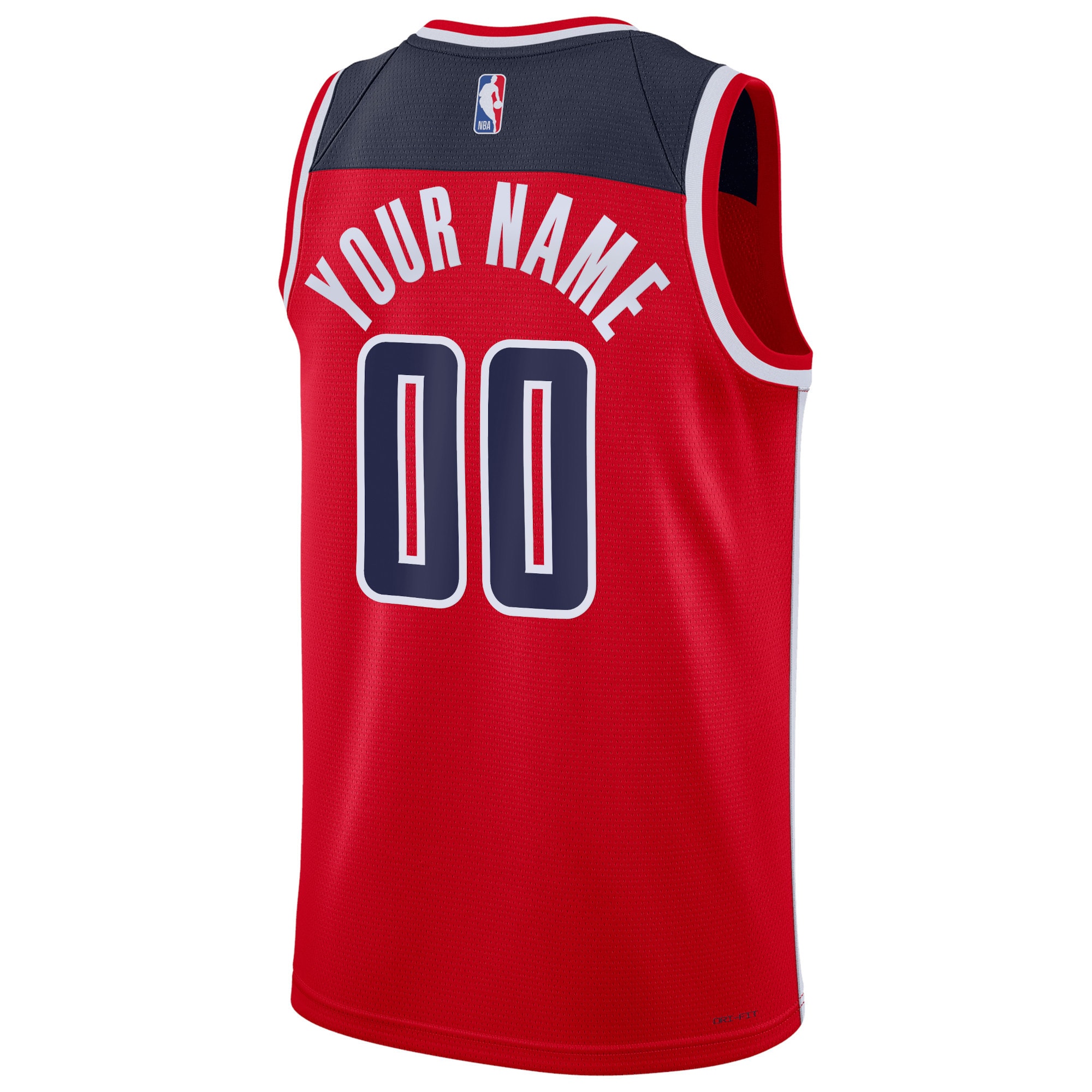 Washington Wizards Unisex Swingman Custom Jersey Red - Icon Edition - angle 5