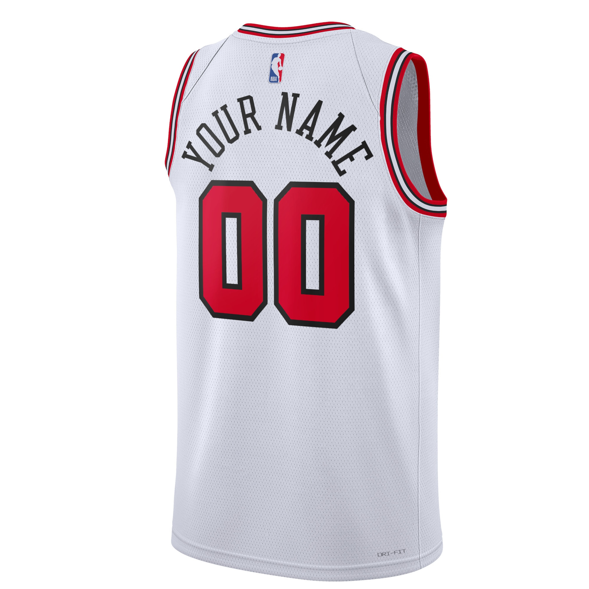 Chicago Bulls Unisex Swingman Custom Jersey White - Association Edition - angle 5