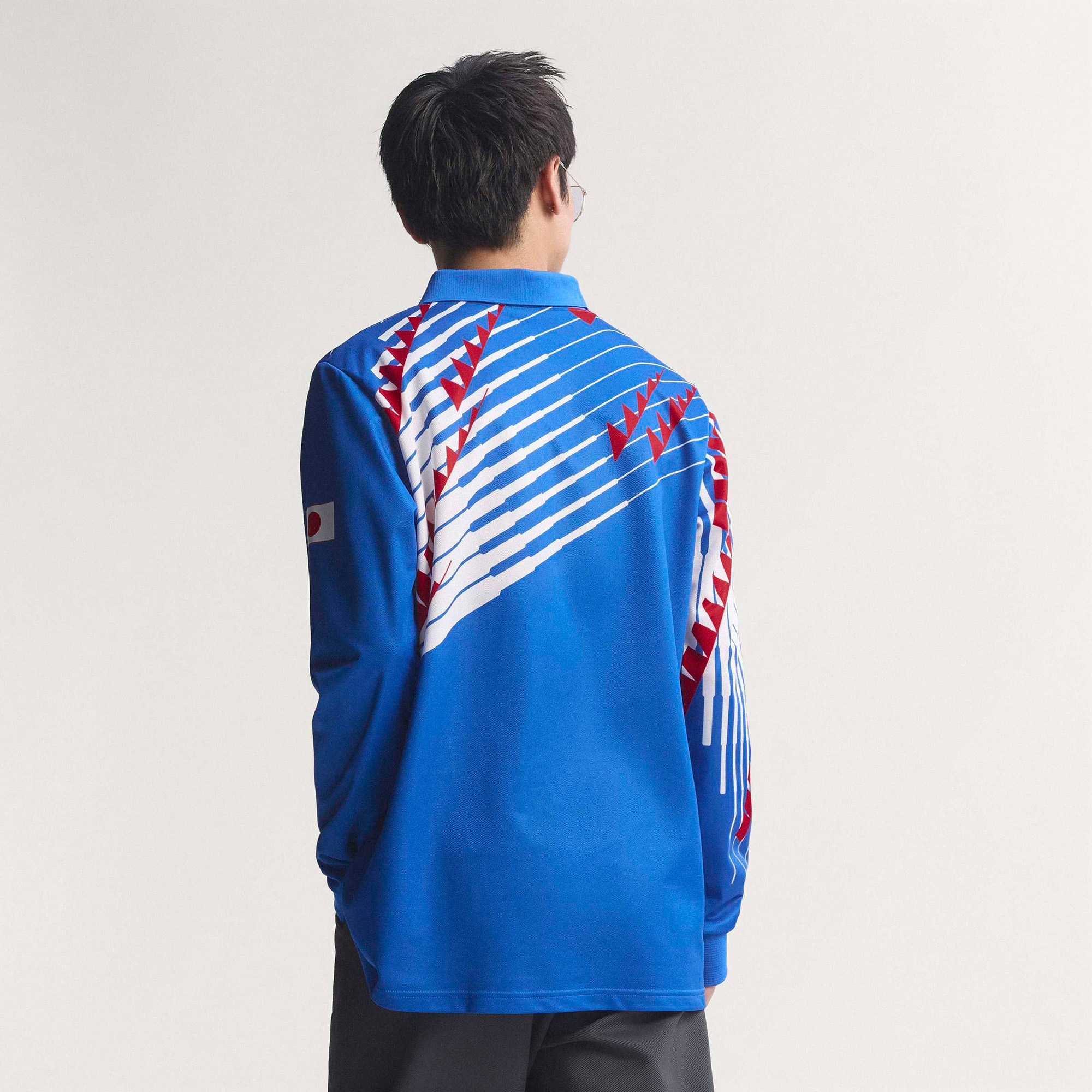 Japan National Team 1993 Bringback Replica Long Sleeve Jersey - Blue/White - angle 4