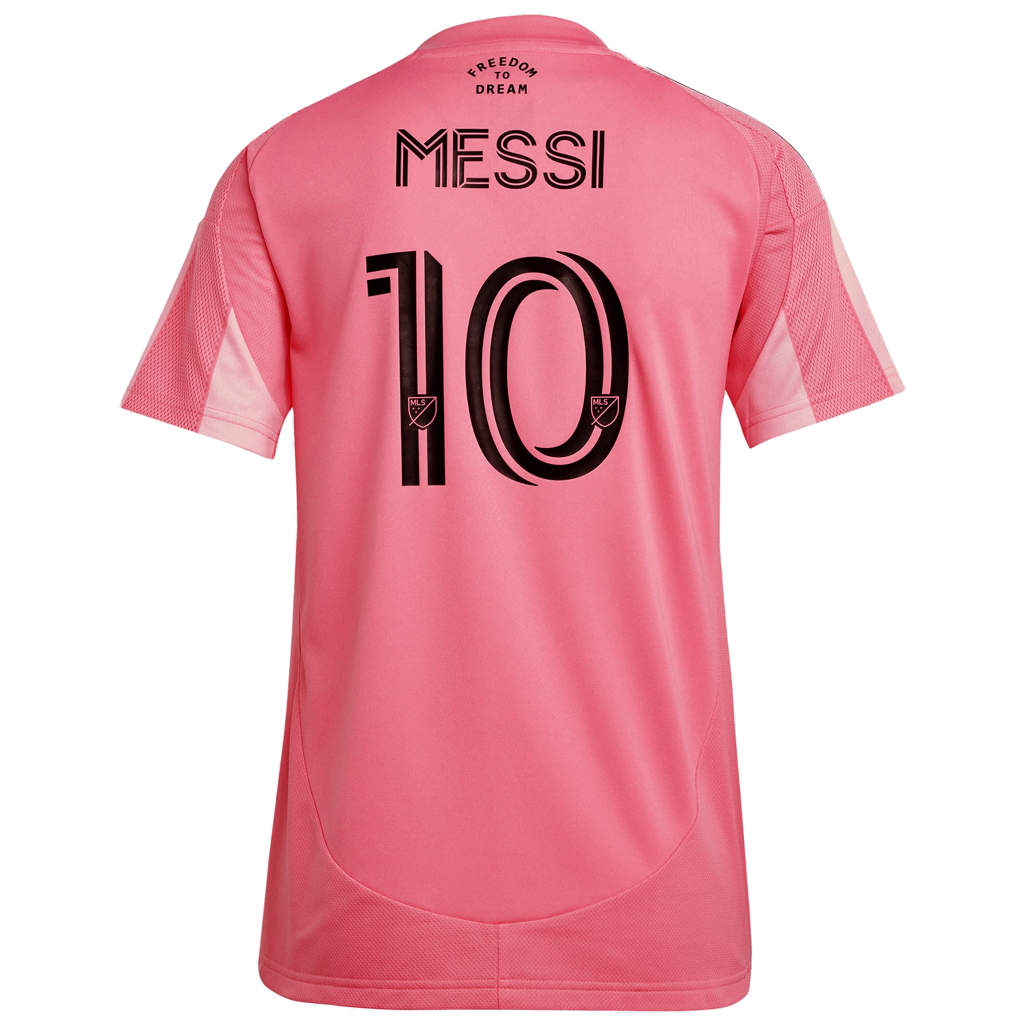 Lionel Messi #10 Inter Miami CF Women's 2025 Euforia Replica Player Jersey - Light Pink - angle 5