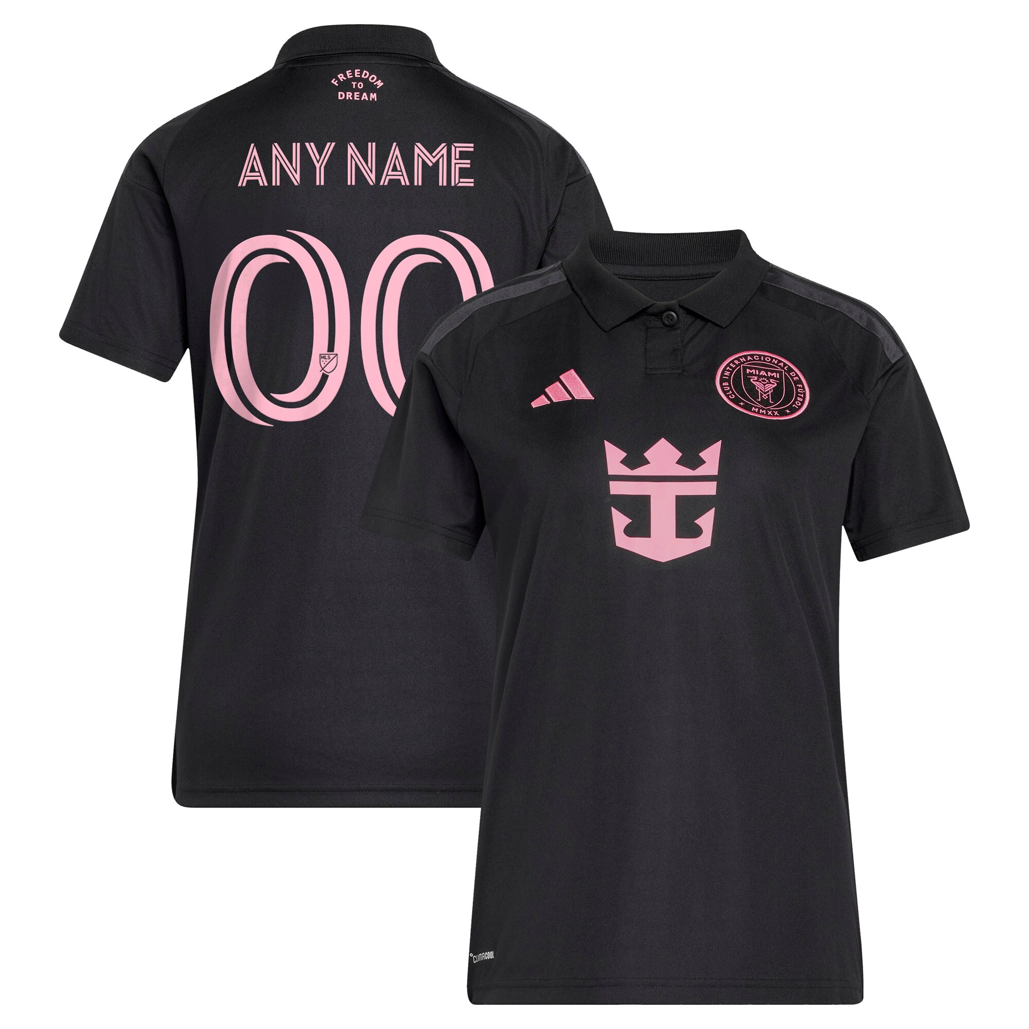 Inter Miami CF Women's 2026 Presagio Replica Custom Jersey - Black - angle 3