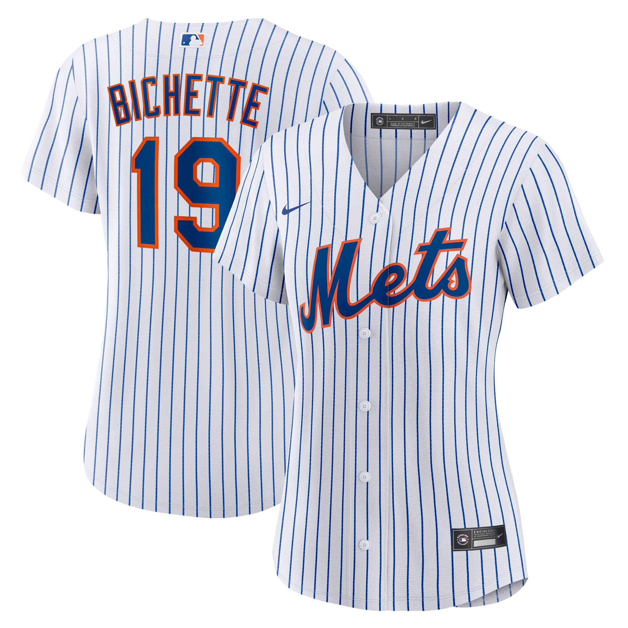 Bo Bichette New York Mets Women's Home Replica Jersey - White - angle 2